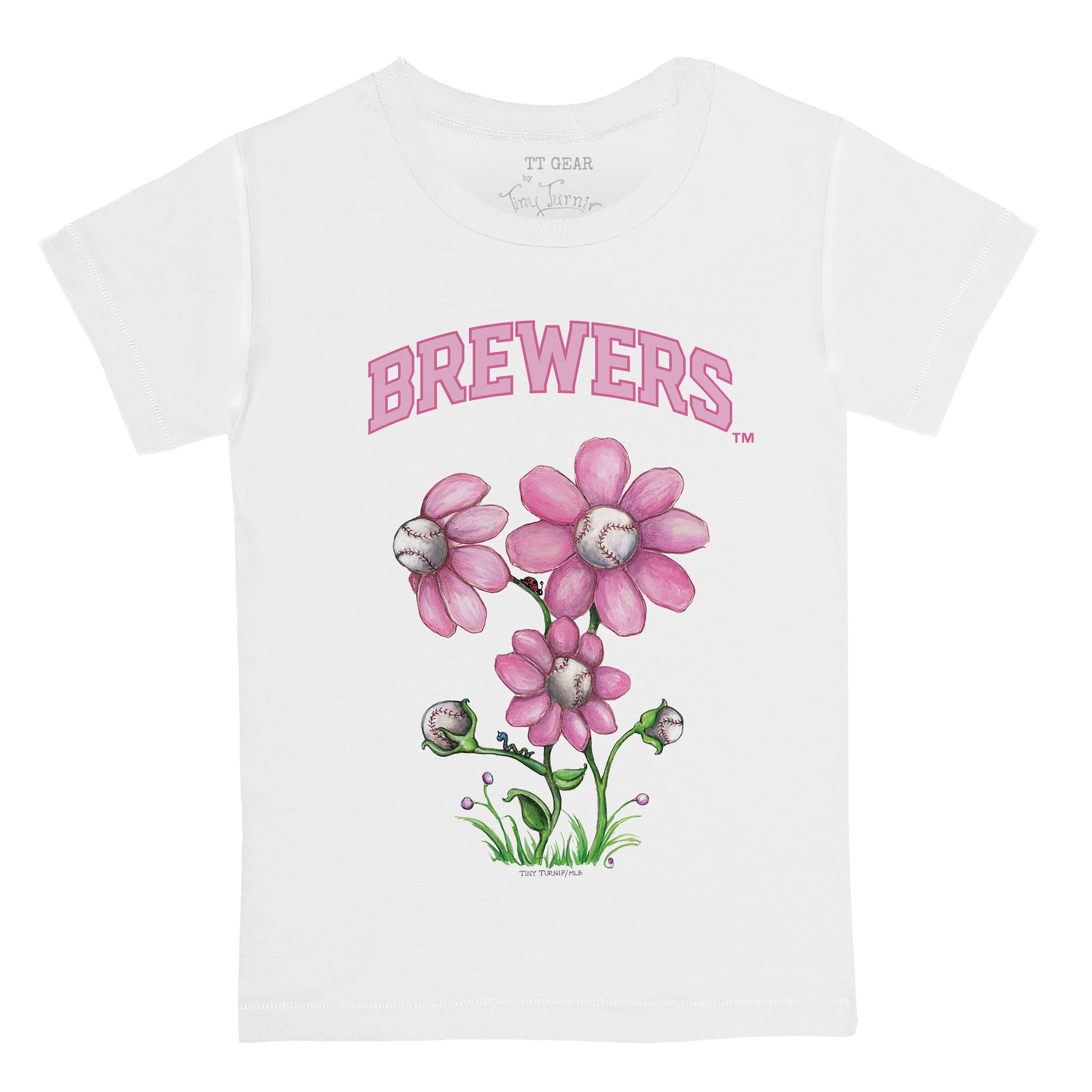 Milwaukee Brewers Blooming Baseballs Tee Shirt