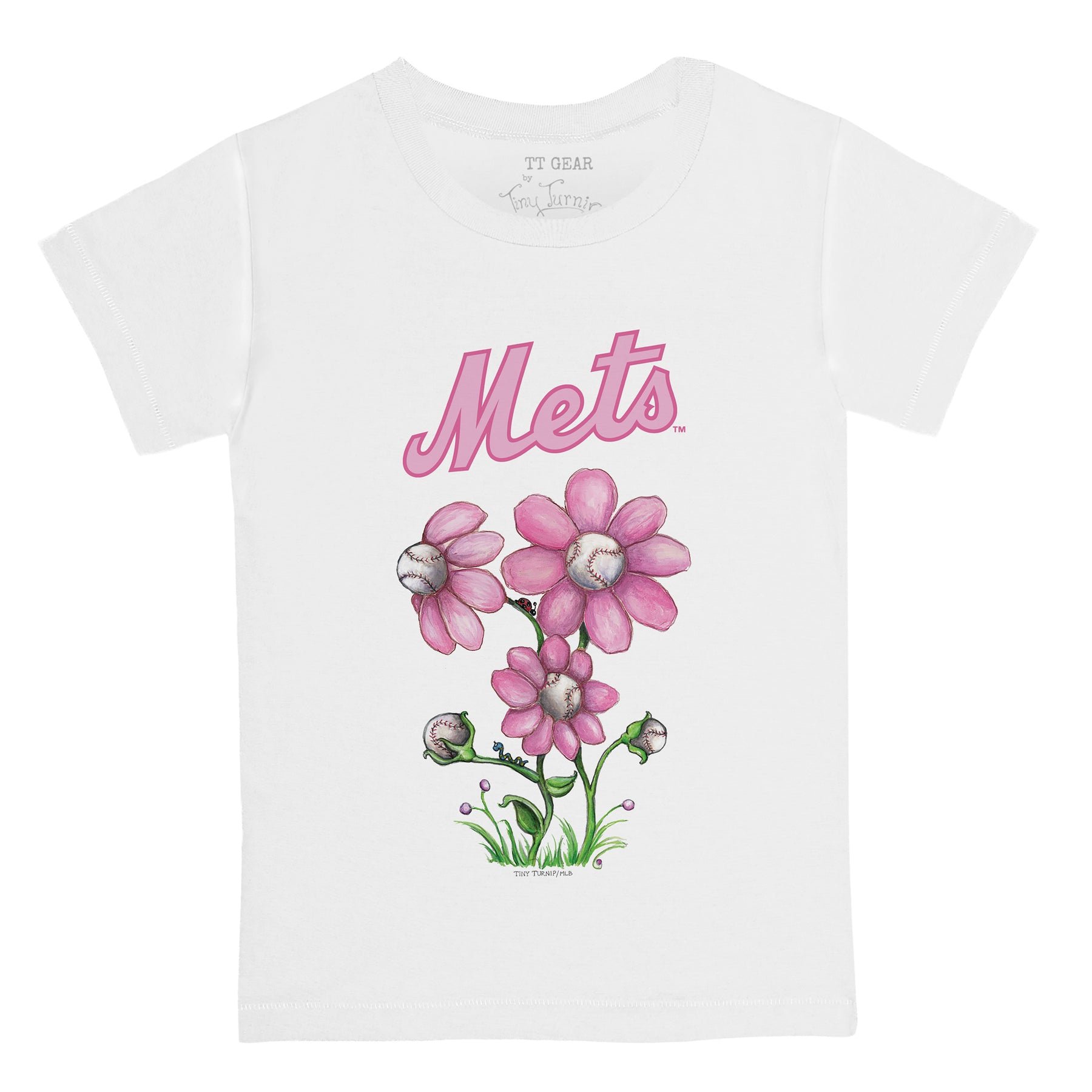 New York Mets Blooming Baseballs Tee Shirt