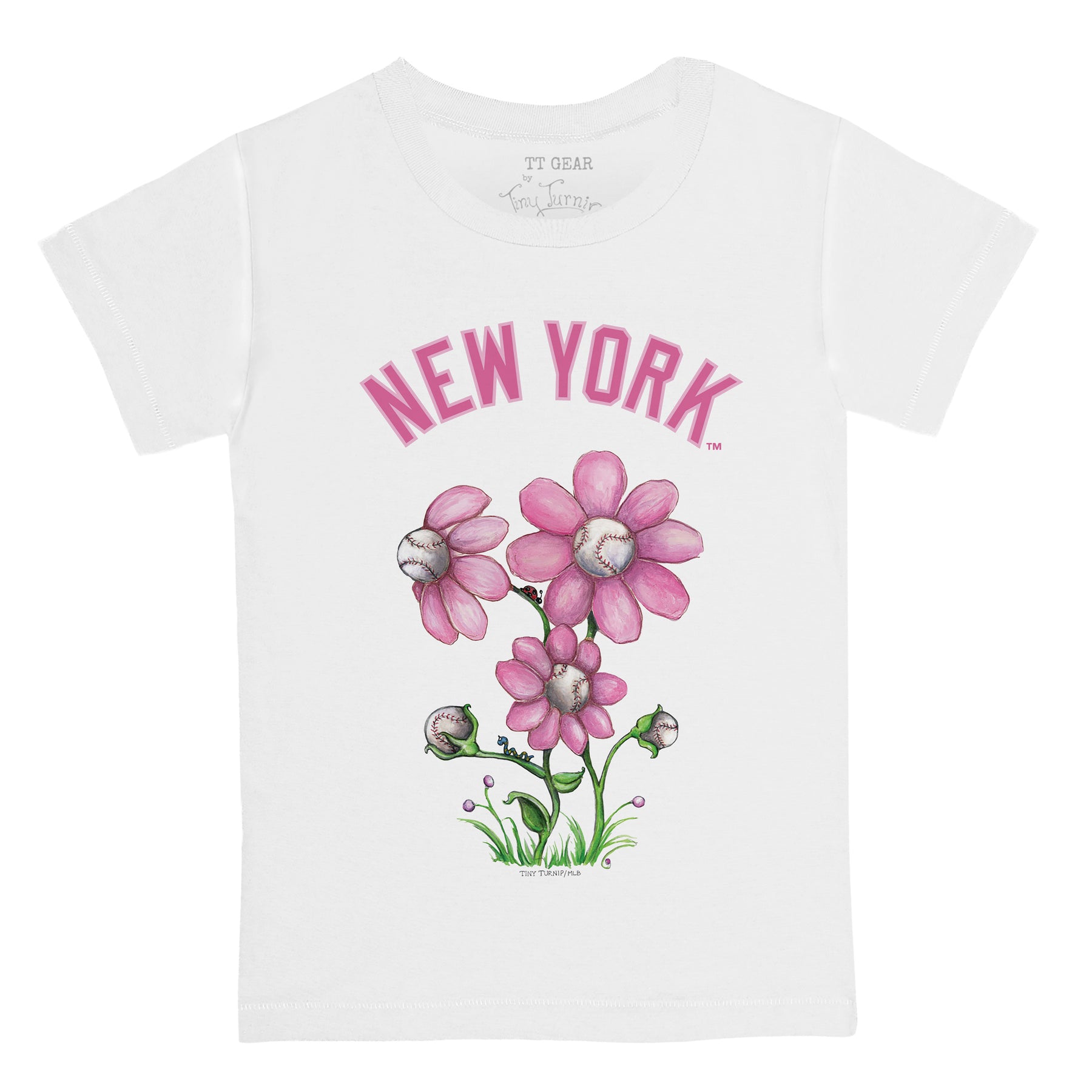 New York Yankees Blooming Baseballs Tee Shirt