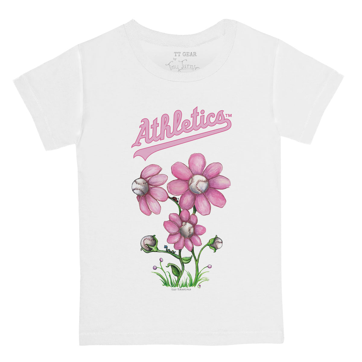 Oakland Athletics Blooming Baseballs Tee Shirt