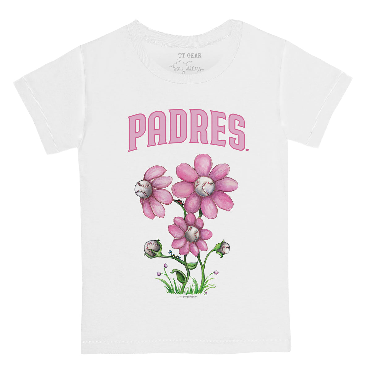 San Diego Padres Blooming Baseballs Tee Shirt