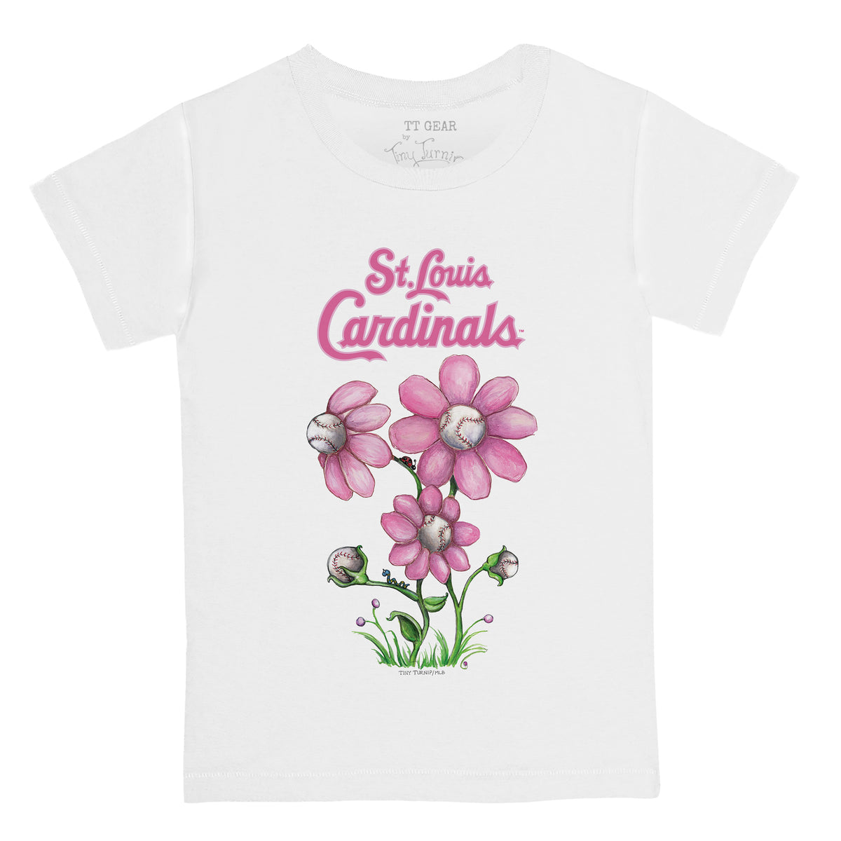 St. Louis Cardinals Blooming Baseballs Tee Shirt