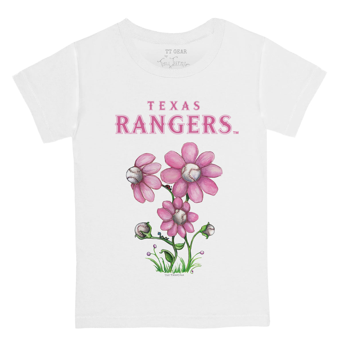 Texas Rangers Blooming Baseballs Tee Shirt