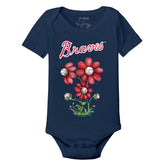 Atlanta Braves Blooming Baseballs Short Sleeve Snapper