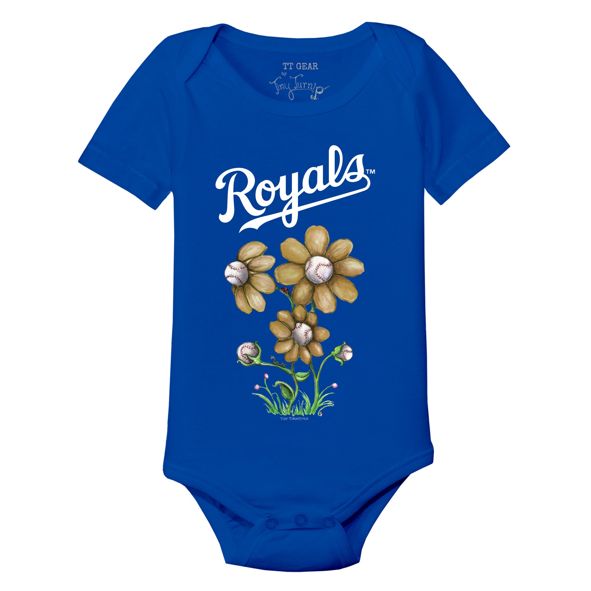 Kansas City Royals Tiny Turnip Girls Toddler Baseball Pow Fringe T