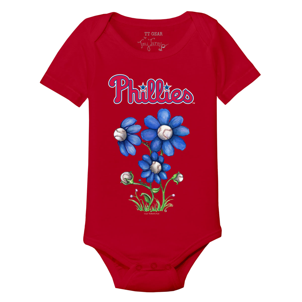 Philadelphia Phillies Blooming Baseballs Short Sleeve Snapper