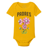 San Diego Padres Blooming Baseballs Short Sleeve Snapper