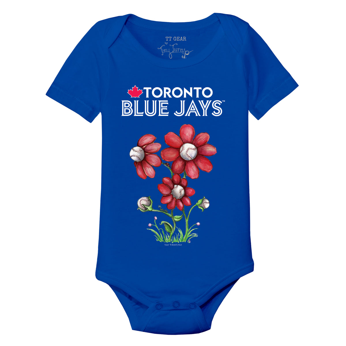 Toronto Blue Jays Blooming Baseballs Short Sleeve Snapper