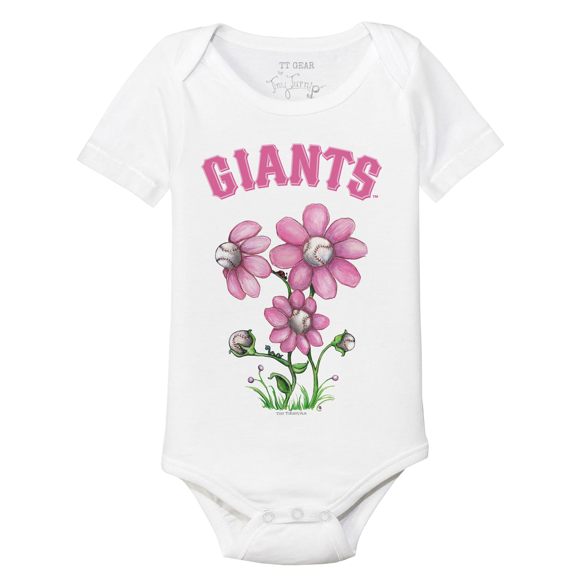 San Francisco Giants Blooming Baseballs Short Sleeve Snapper