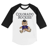 Colorado Rockies Teddy 3/4 Black Sleeve Raglan