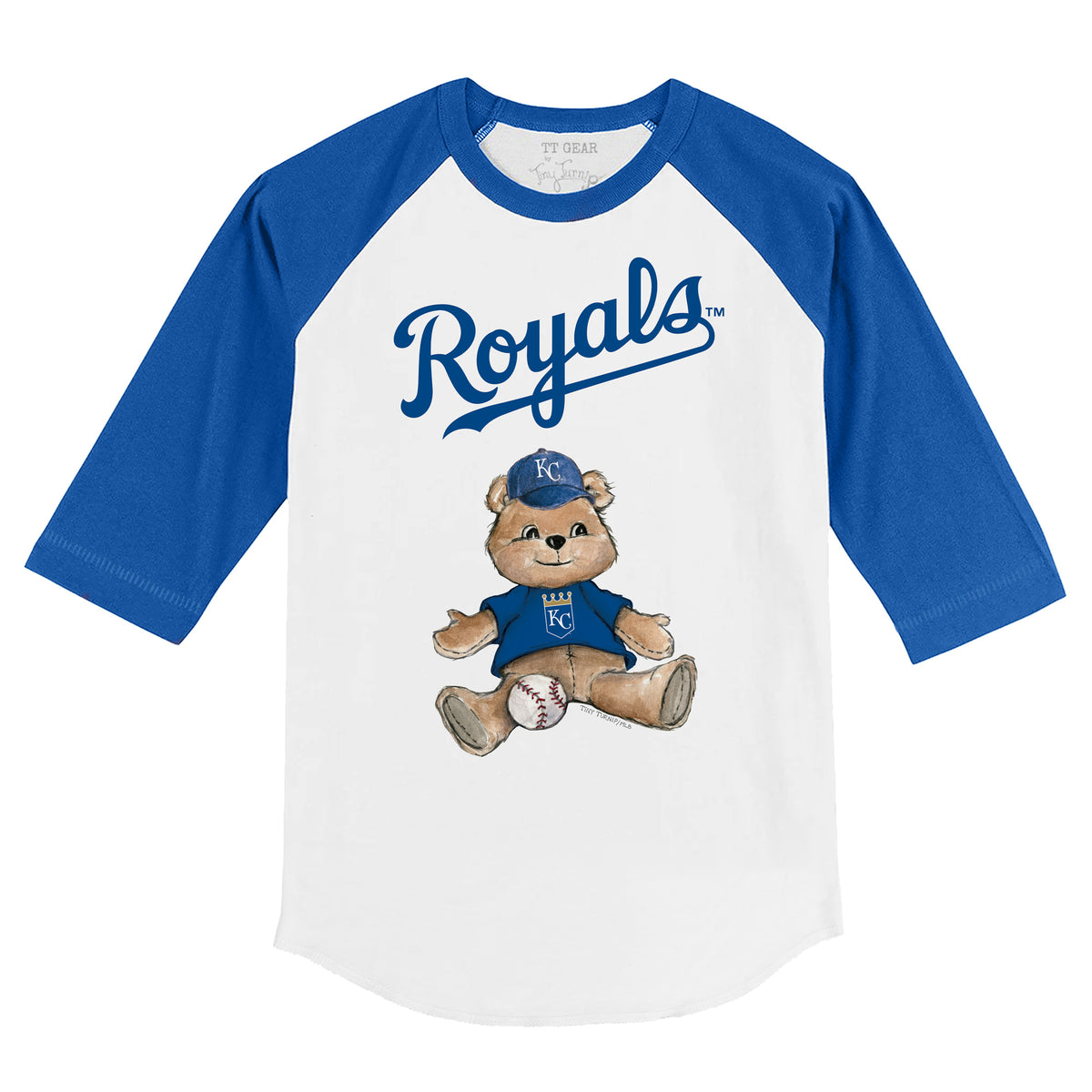 Kansas City Royals Teddy 3/4 Royal Blue Sleeve Raglan