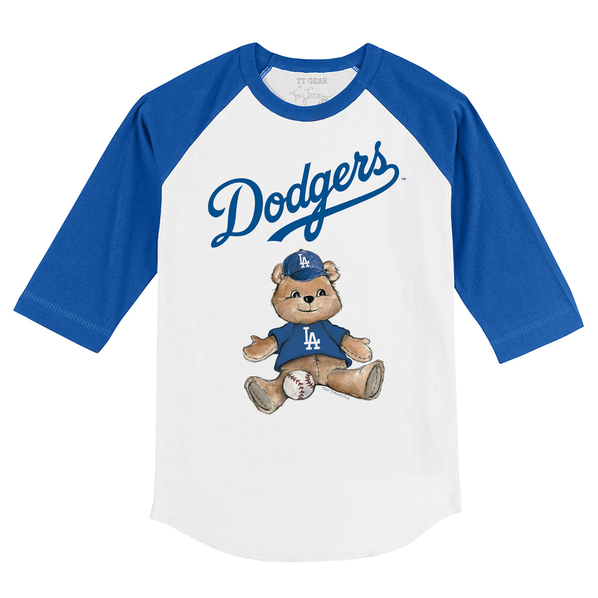 Los Angeles Dodgers Teddy 3/4 Royal Blue Sleeve Raglan