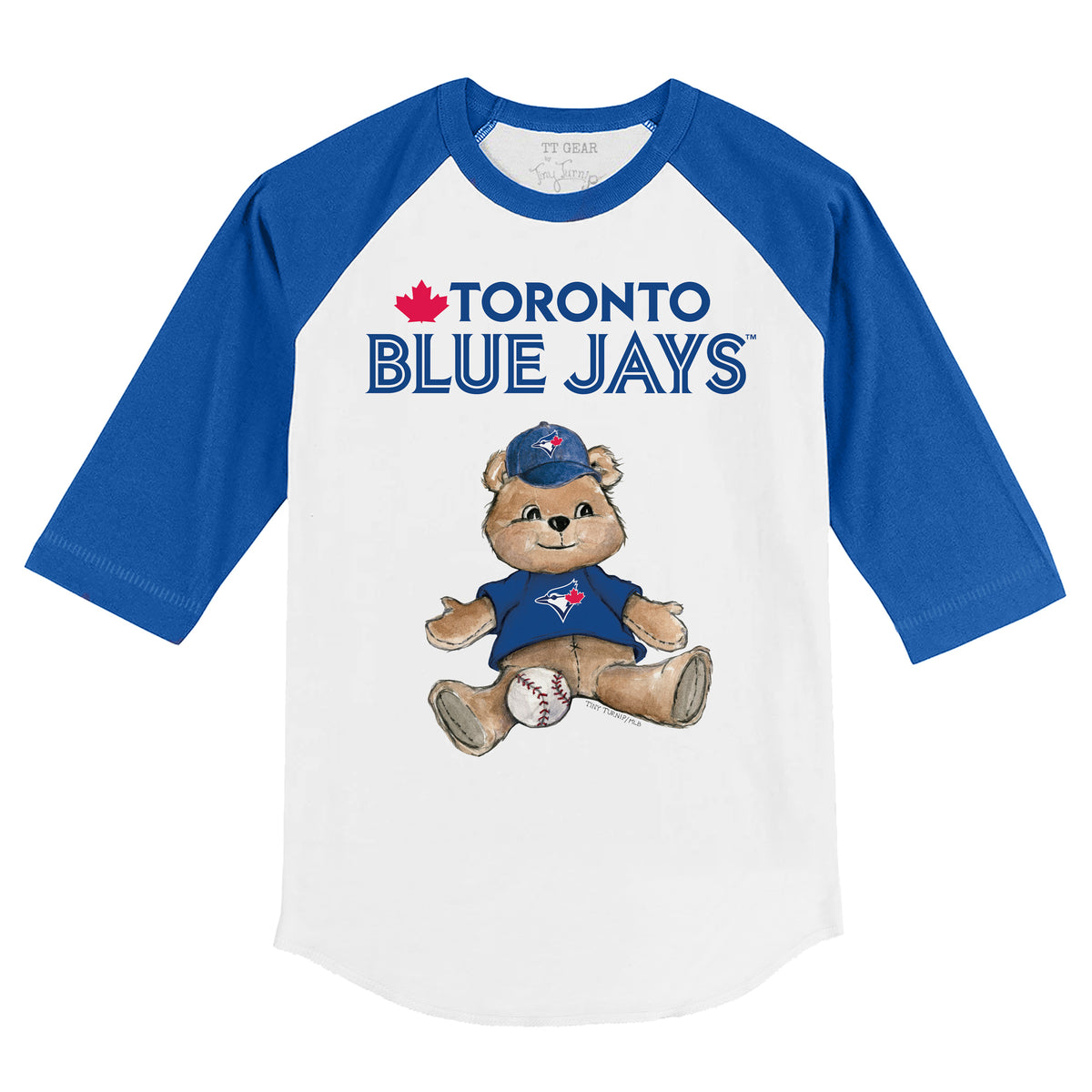 Toronto Blue Jays Teddy 3/4 Royal Blue Sleeve Raglan