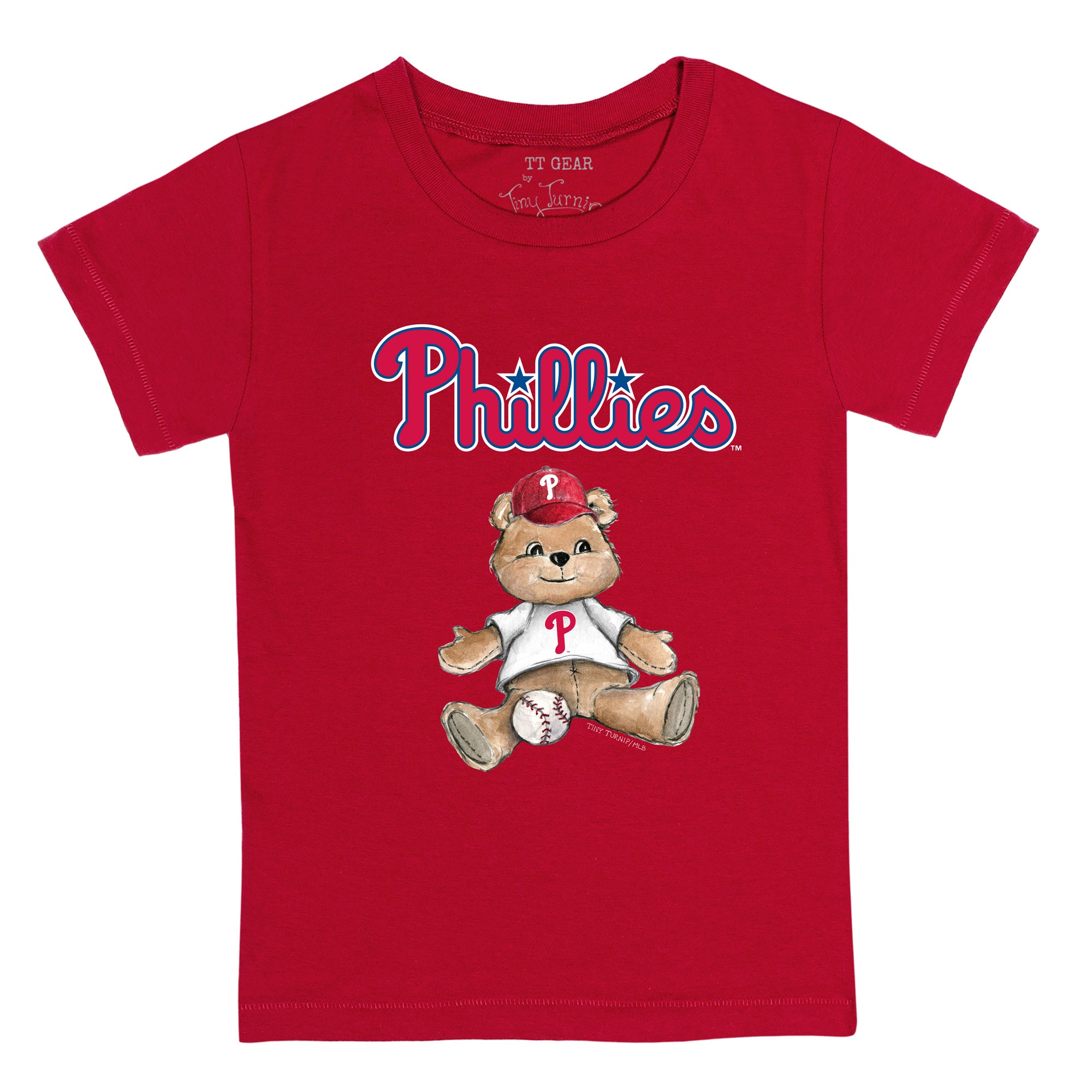 Philadelphia Phillies Tiny Turnip Women's Teddy Boy T-Shirt - White