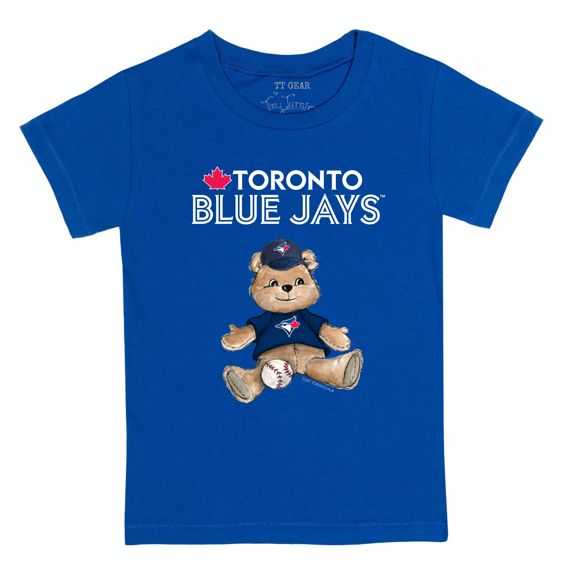 Toronto Blue Jays Tiny Turnip Women's Teddy Boy 3/4-Sleeve Raglan T-Shirt -  White/Royal