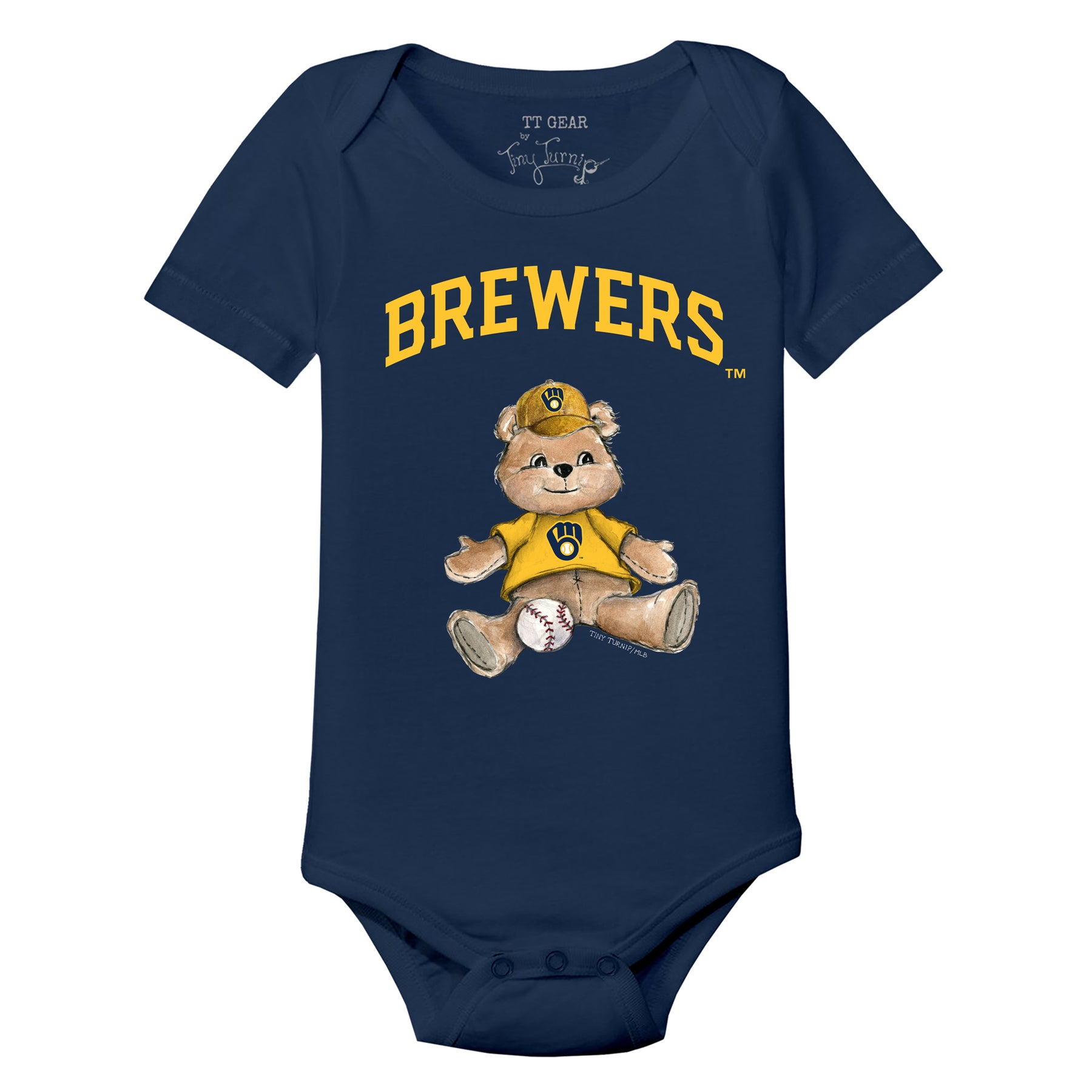 Milwaukee Brewers Boy Teddy Short Sleeve Snapper