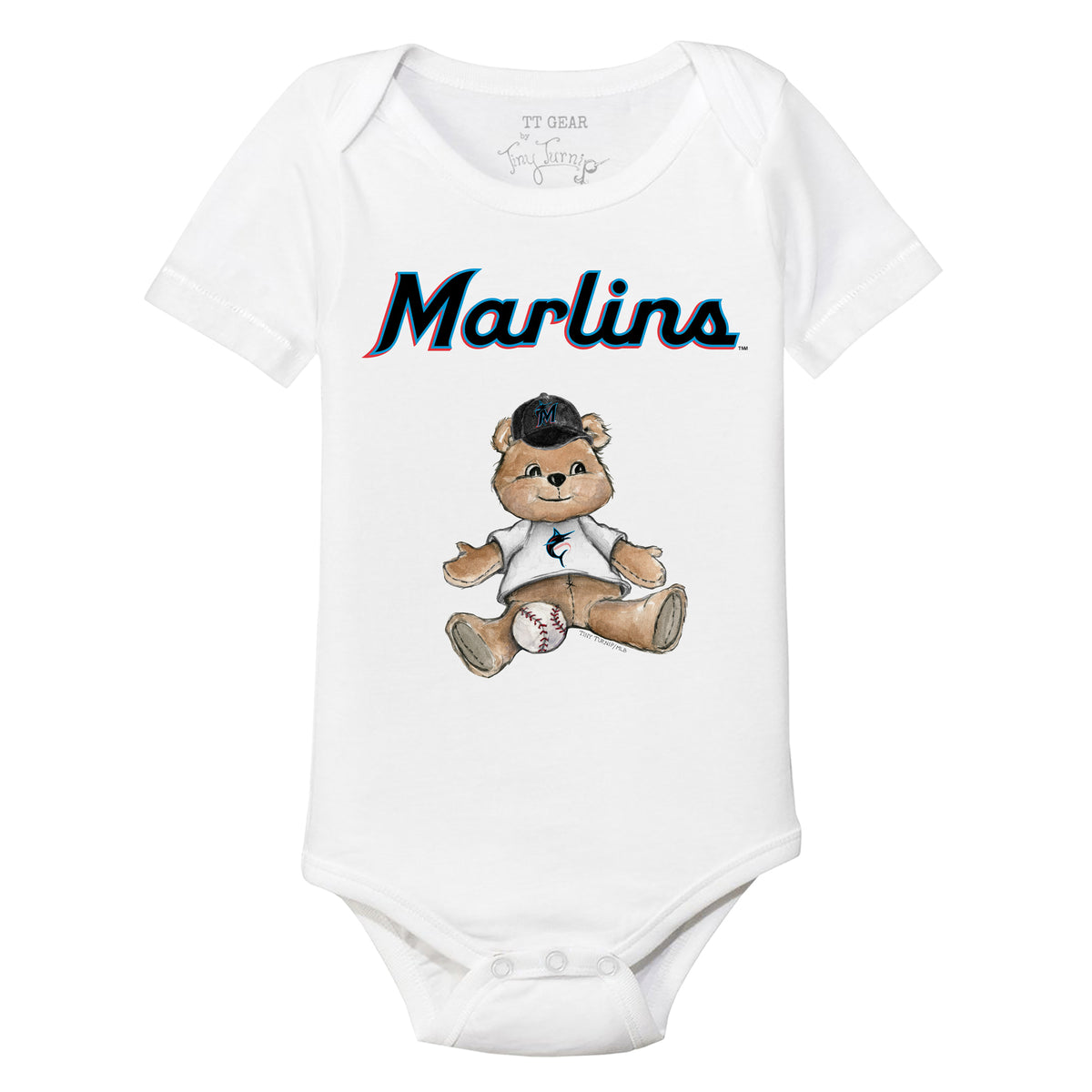 Miami Marlins Teddy Short Sleeve Snapper