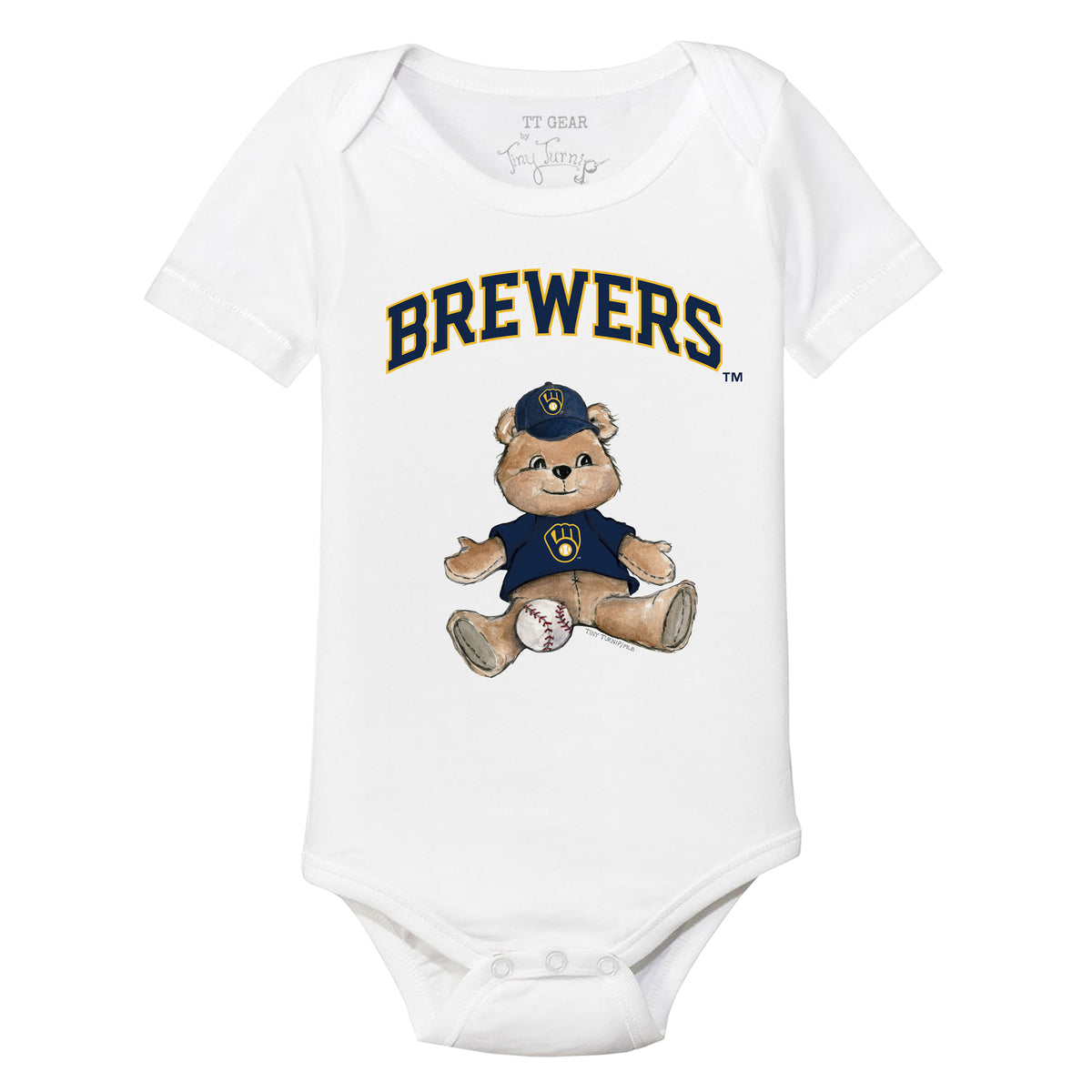 Milwaukee Brewers Boy Teddy Short Sleeve Snapper