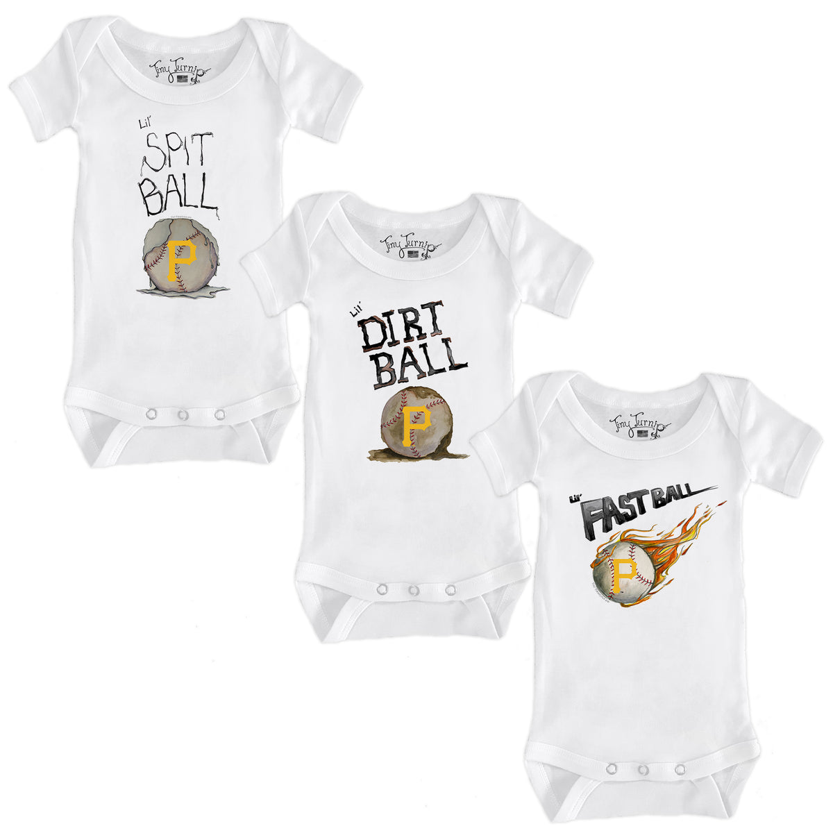 Pittsburgh Pirates Lil' Baseball Short Sleeve Snapper Bundle