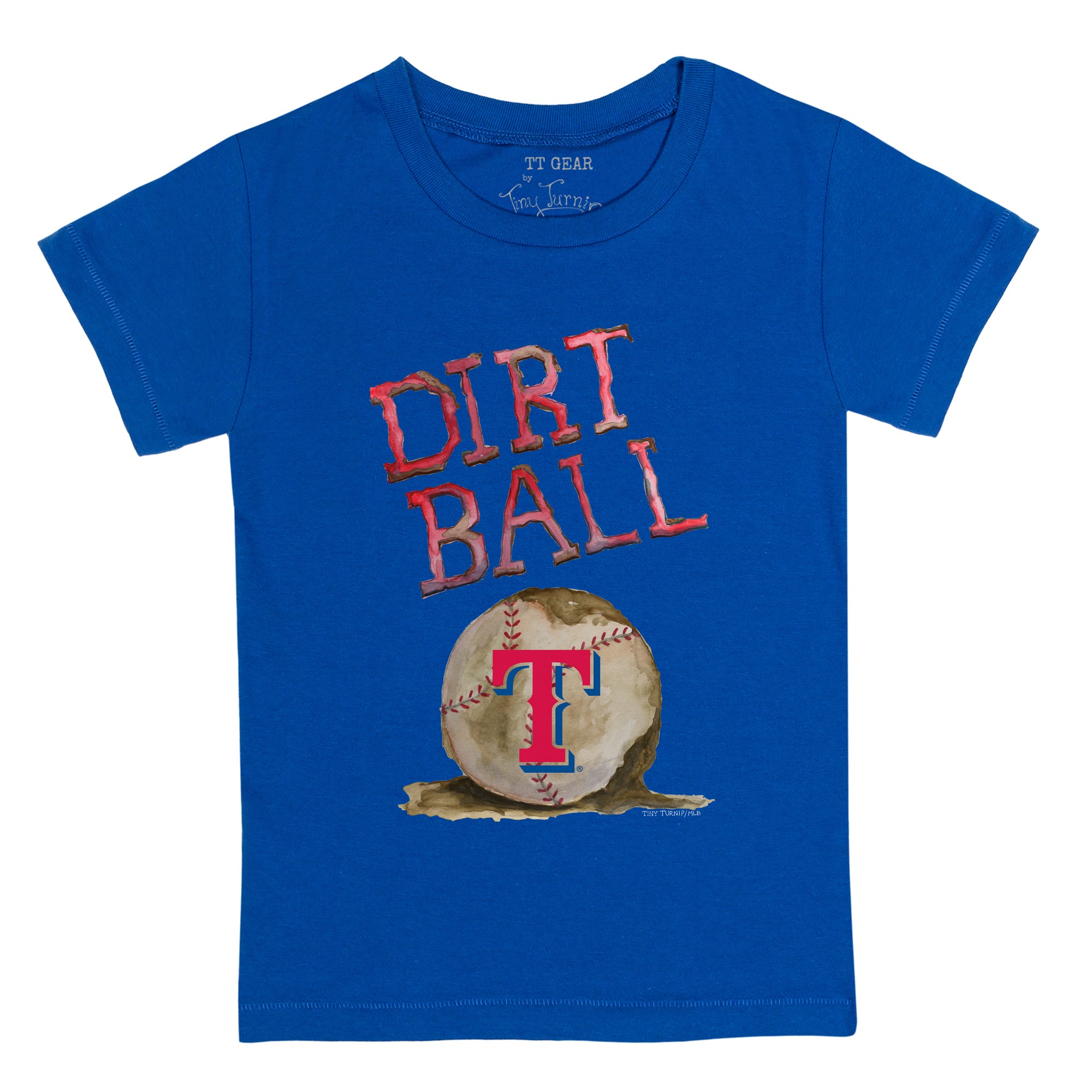 Texas Rangers Tiny Turnip Youth Sundae Helmet T-Shirt - White