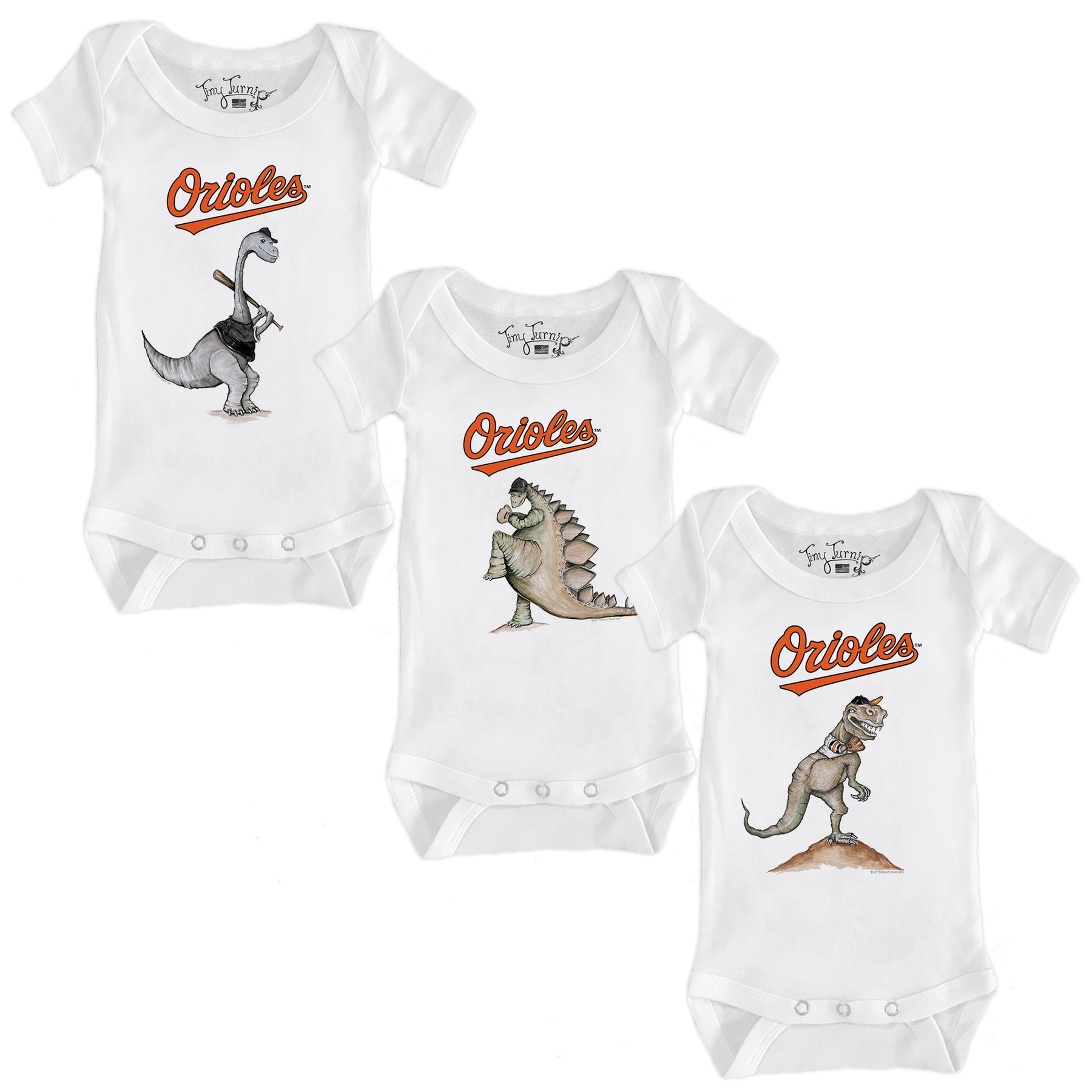 Baltimore Orioles Dino Short Sleeve Snapper Bundle
