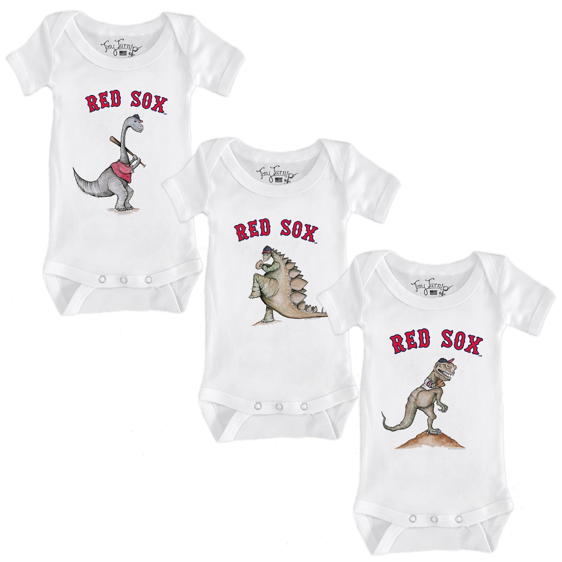 Boston Red Sox Dino Short Sleeve Snapper Bundle