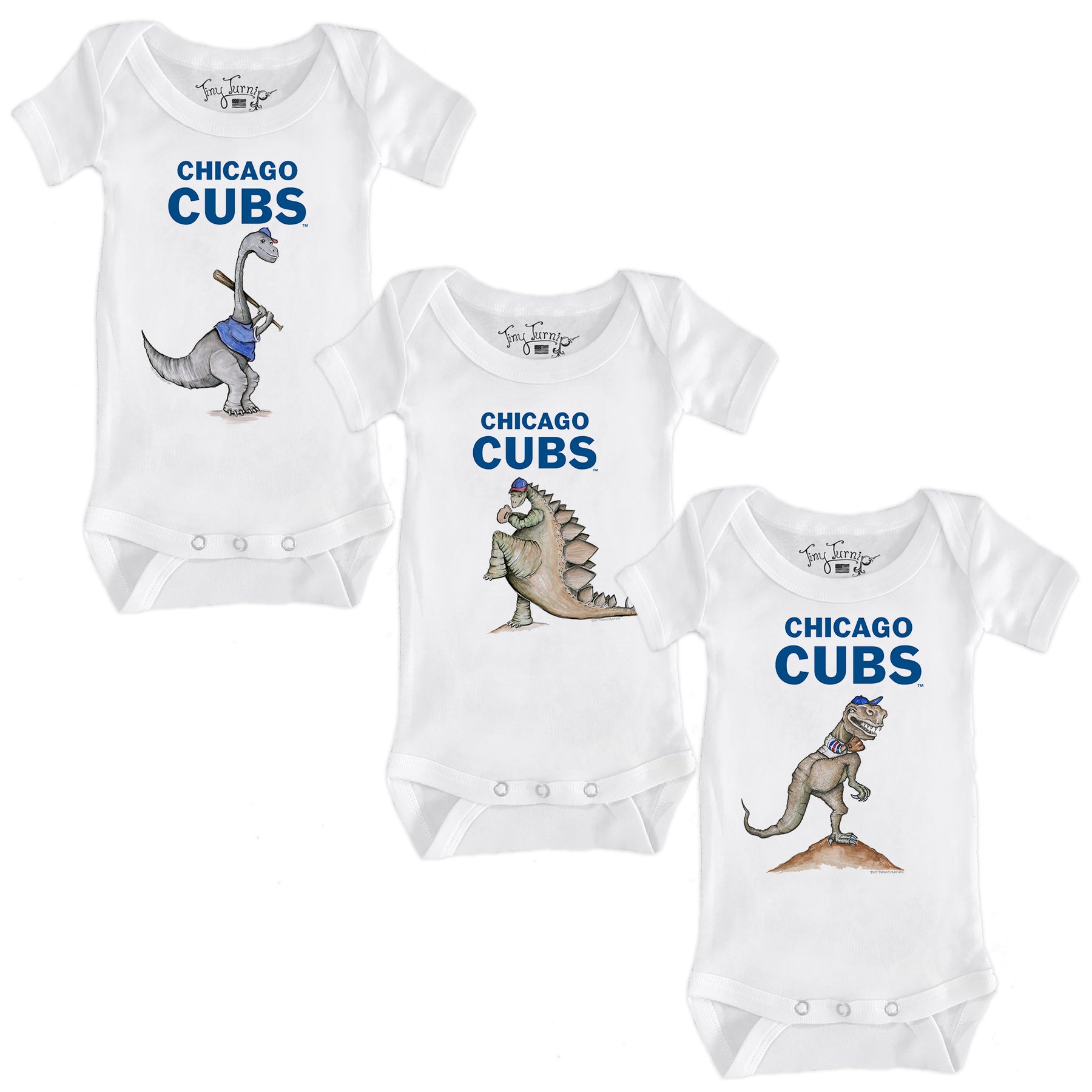 Chicago Cubs Dino Short Sleeve Snapper Bundle