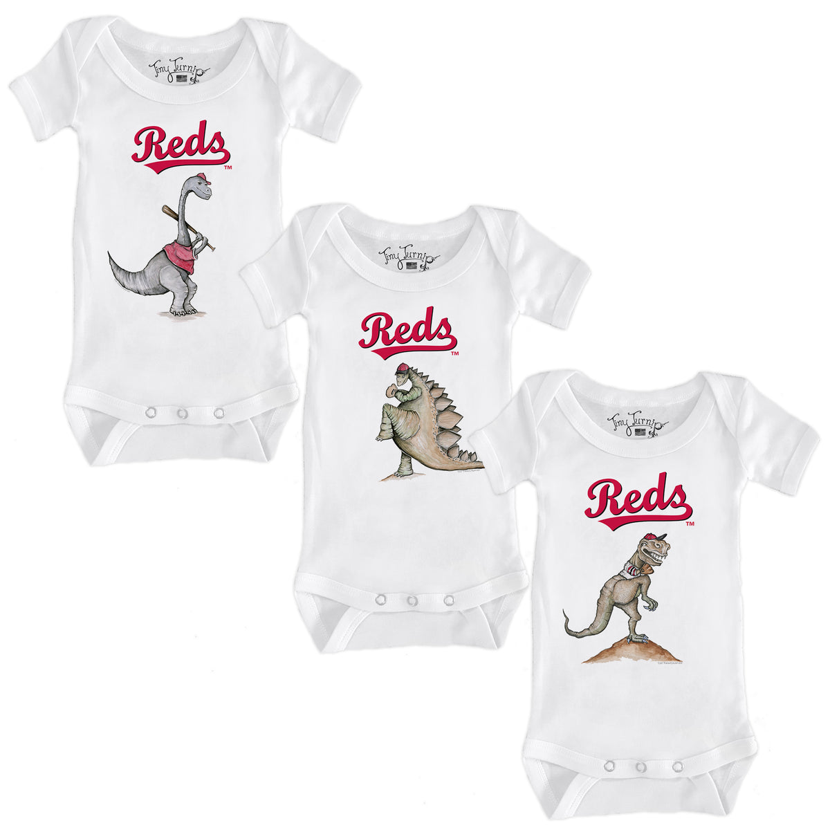 Cincinnati Reds Dino Short Sleeve Snapper Bundle