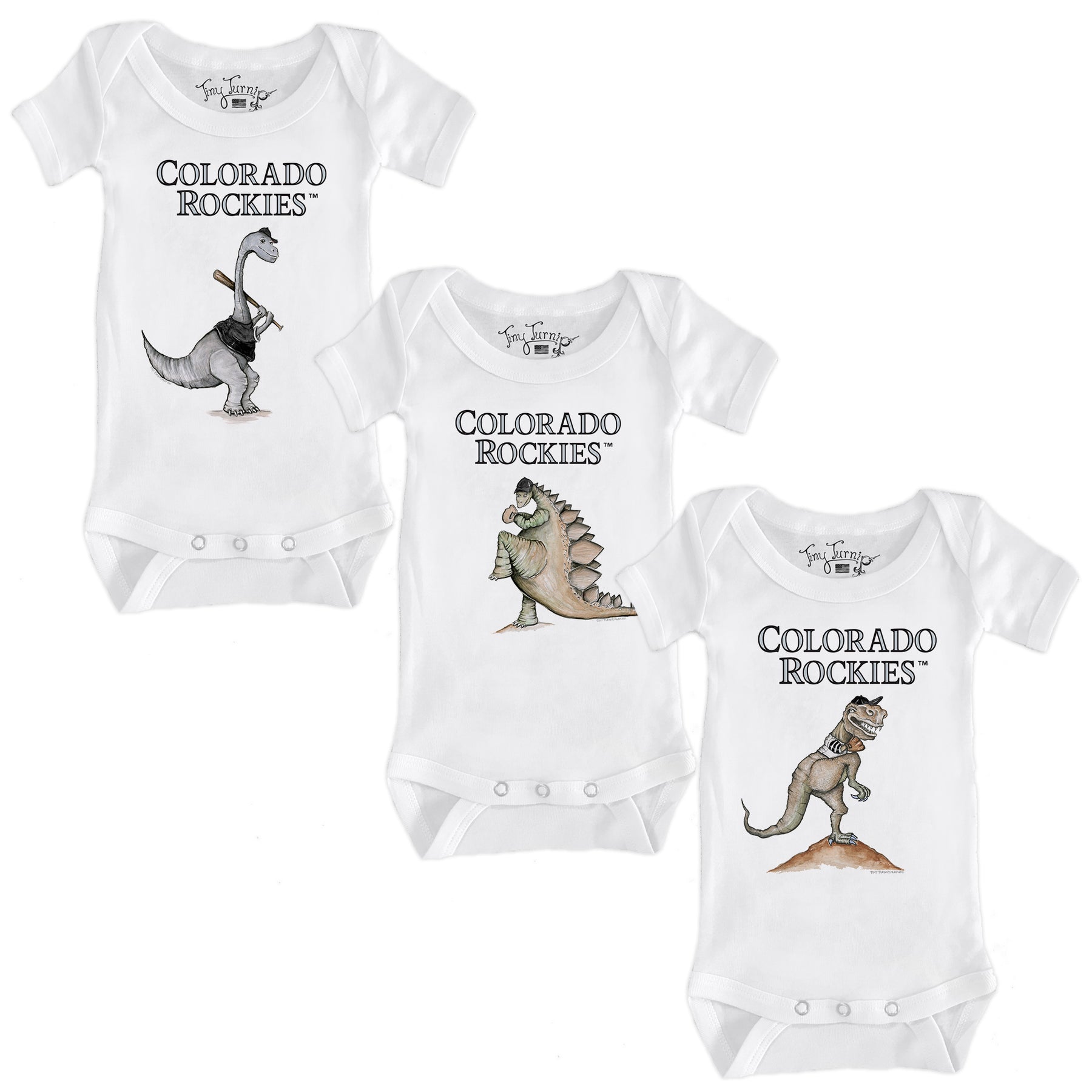 Colorado Rockies Dino Short Sleeve Snapper Bundle