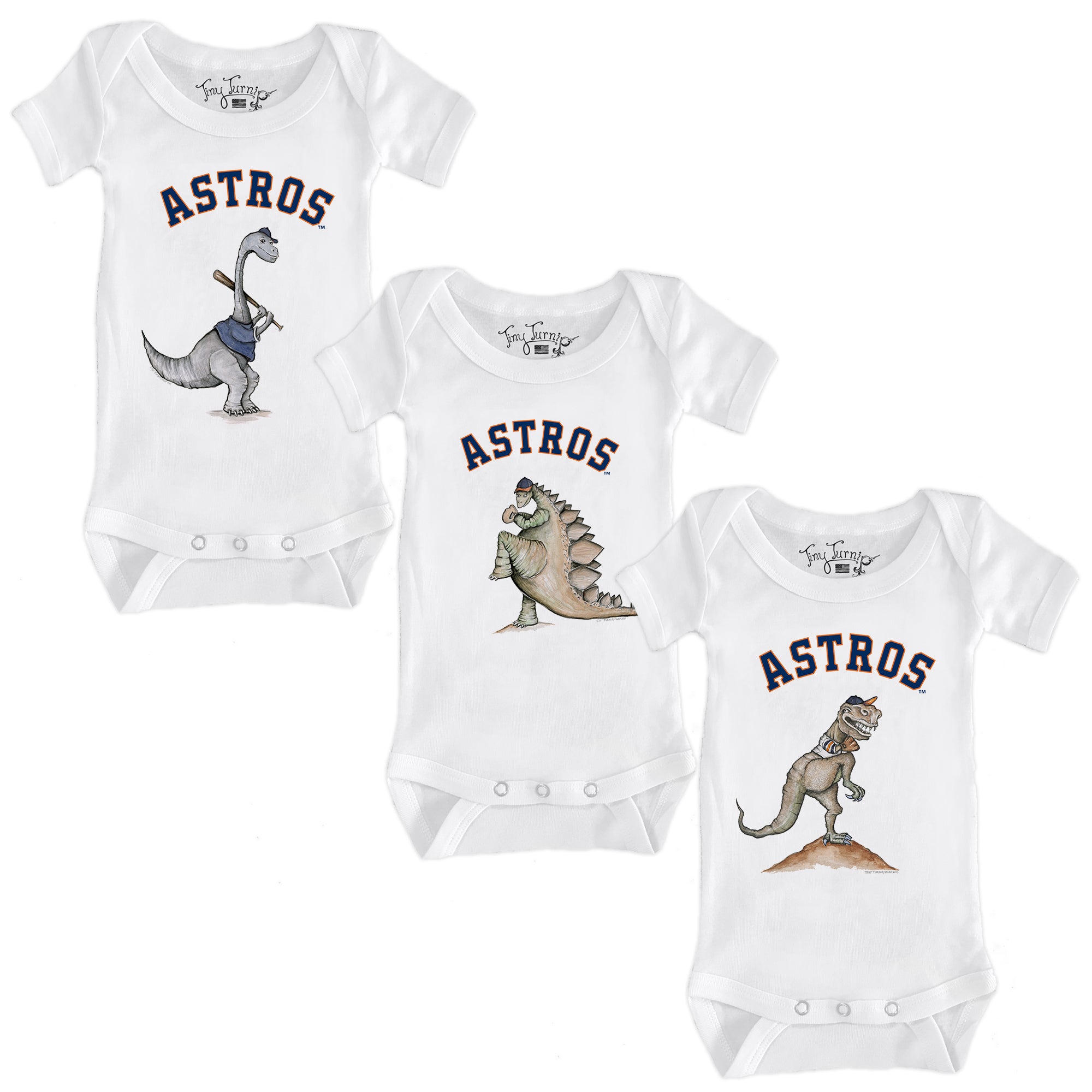 MLB Los Angeles Dodgers Baby Girls' 3pk Bodysuit - 0-3M