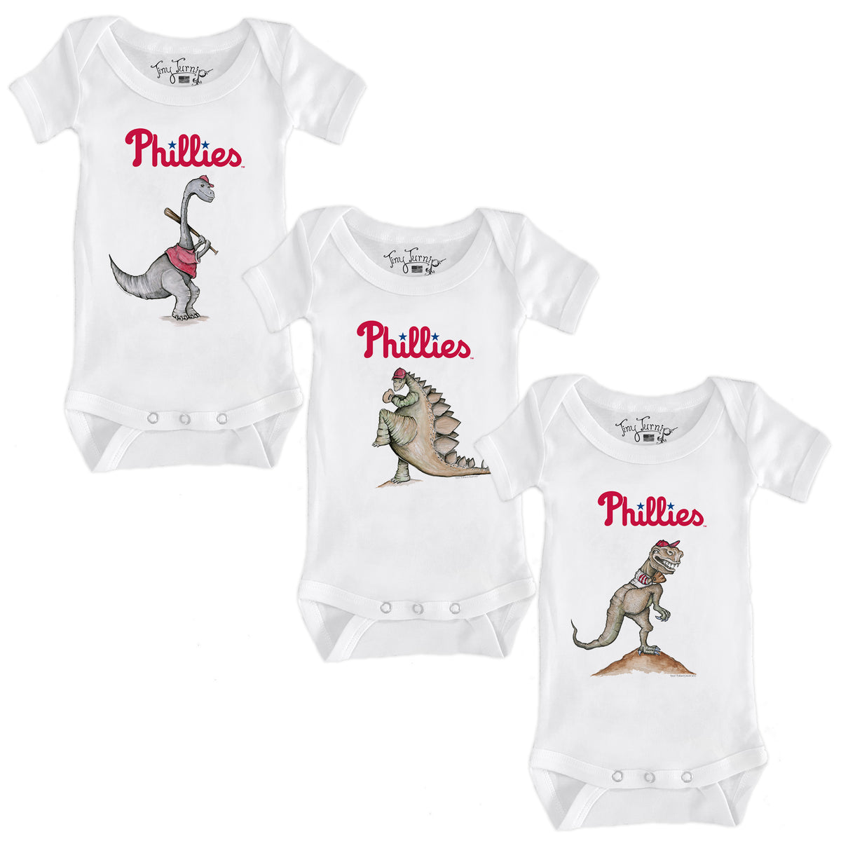 Philadelphia Phillies Dino Short Sleeve Snapper Bundle
