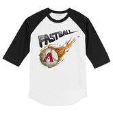 Arizona Diamondbacks Fastball 3/4 Black Sleeve Raglan