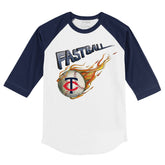 Minnesota Twins Fastball 3/4 Navy Blue Sleeve Raglan