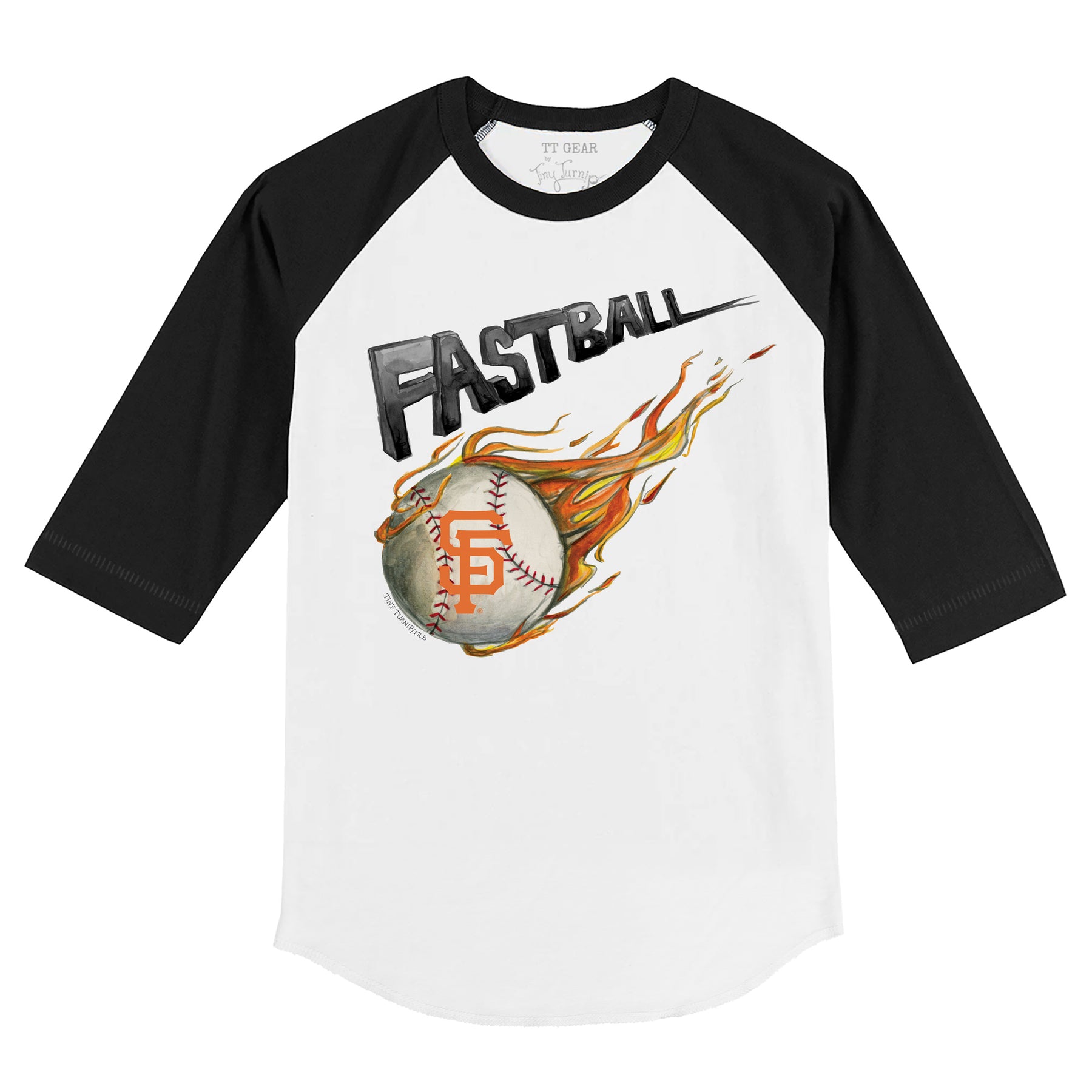 San Francisco Giants Fastball 3/4 Black Sleeve Raglan