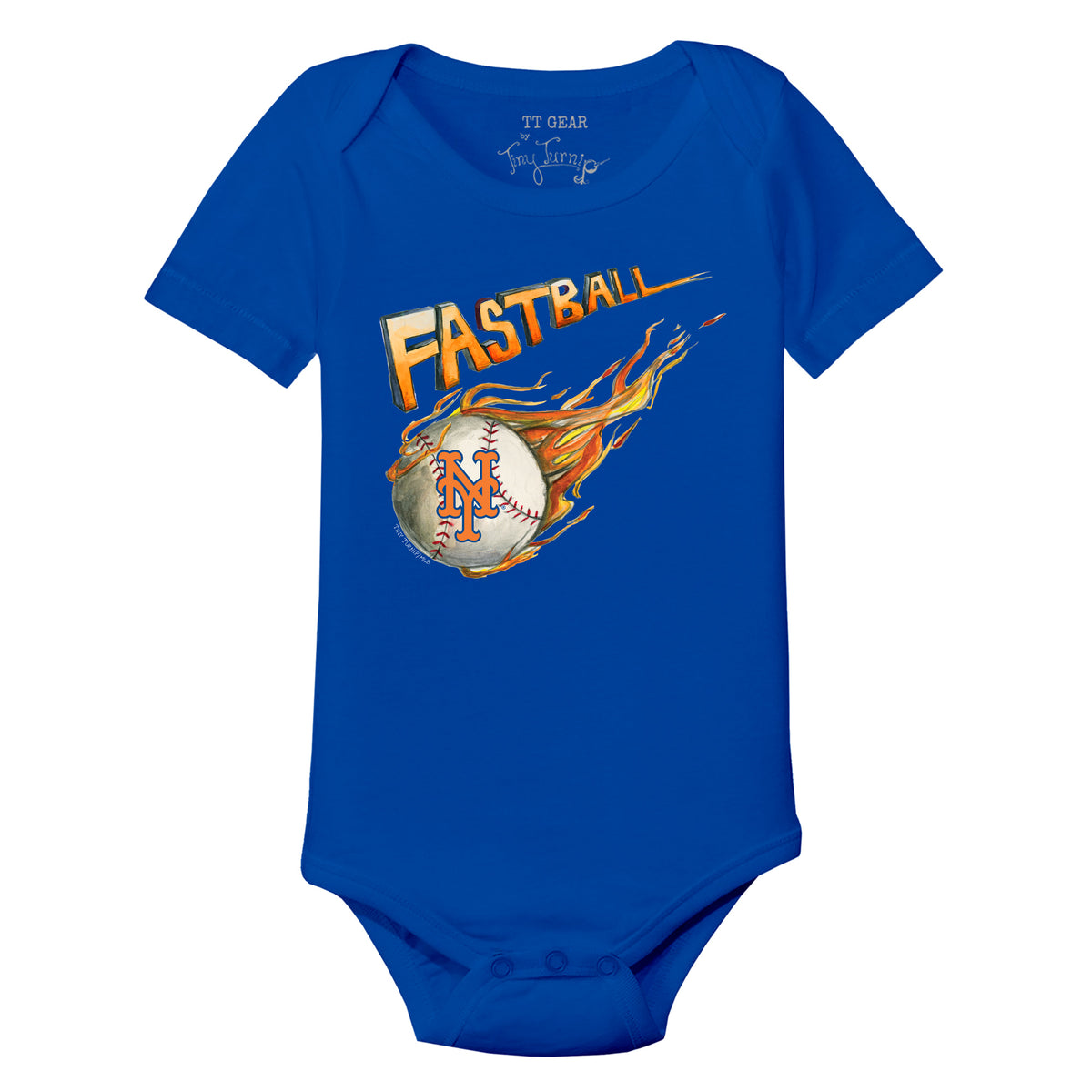 New York Mets Fastball Short Sleeve Snapper