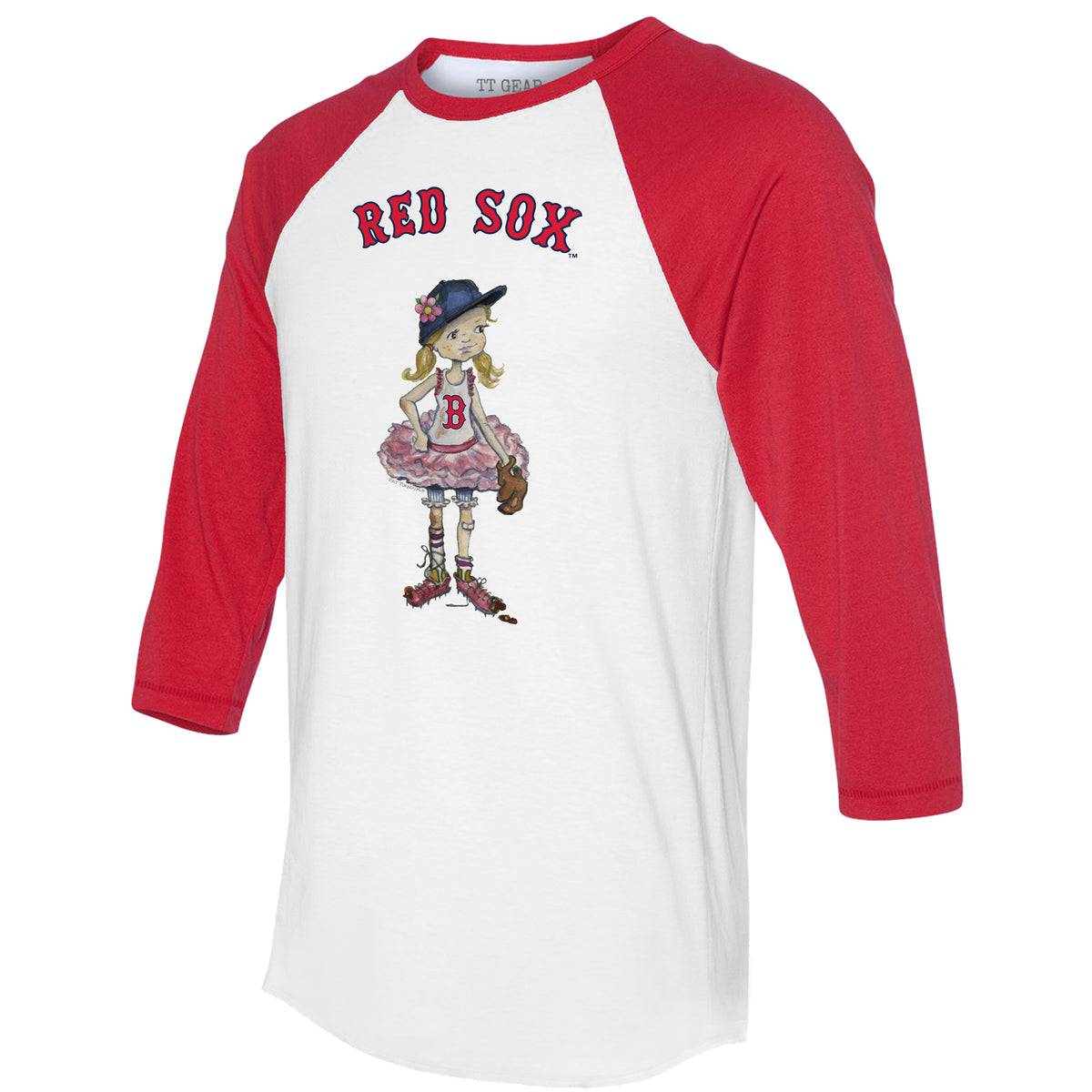 Boston Red Sox Babes 3/4 Red Sleeve Raglan