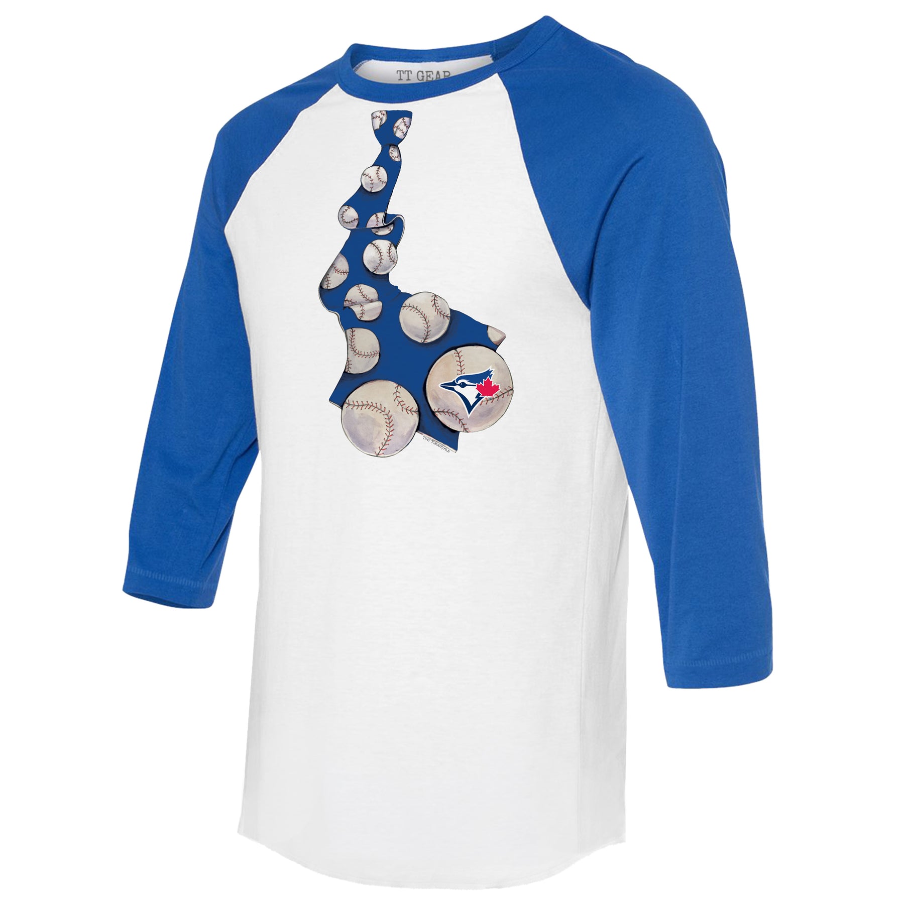 Toronto Blue Jays Tie 3/4 Royal Blue Sleeve Raglan