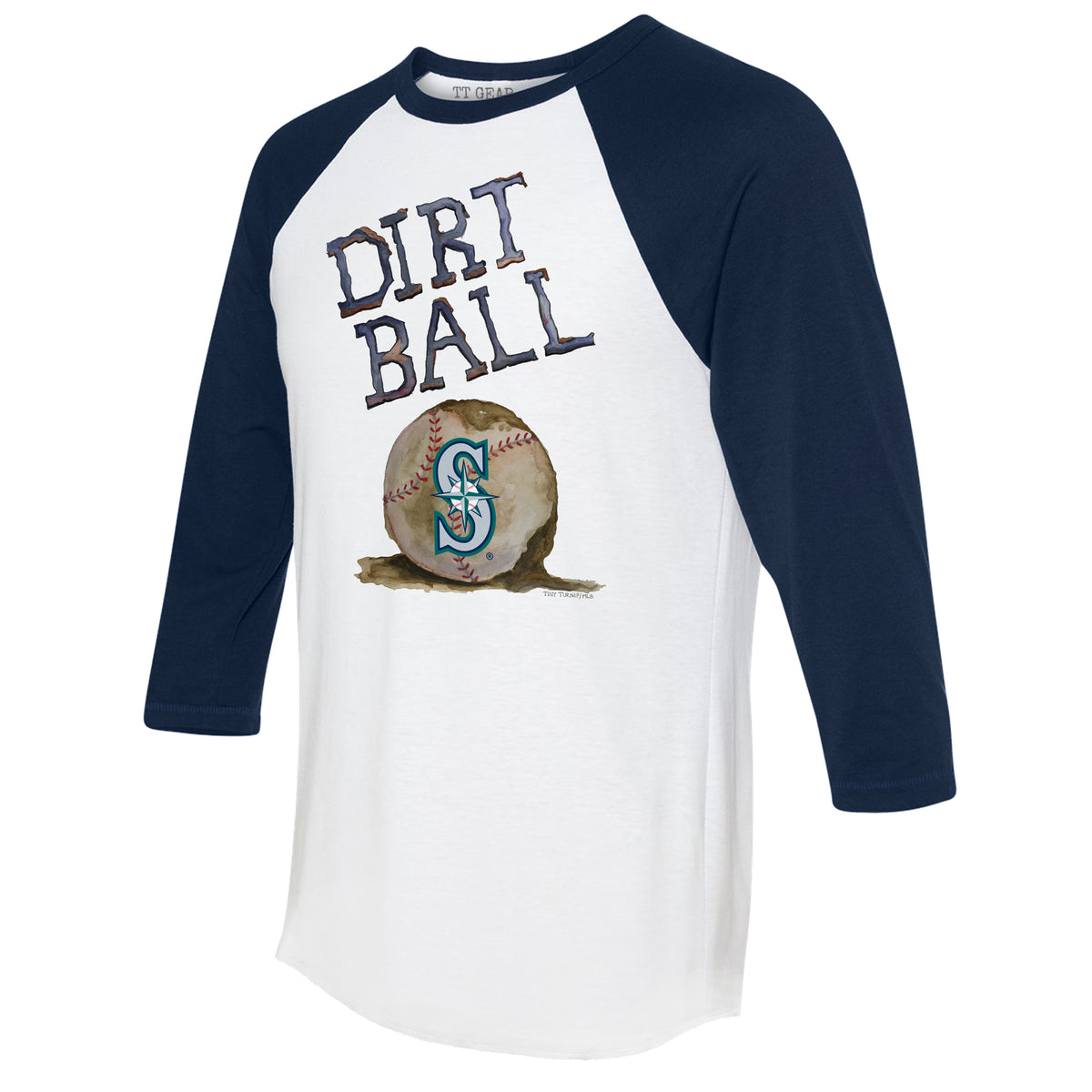 Seattle Mariners Dirt Ball 3/4 Seattle Mariners Sleeve Raglan