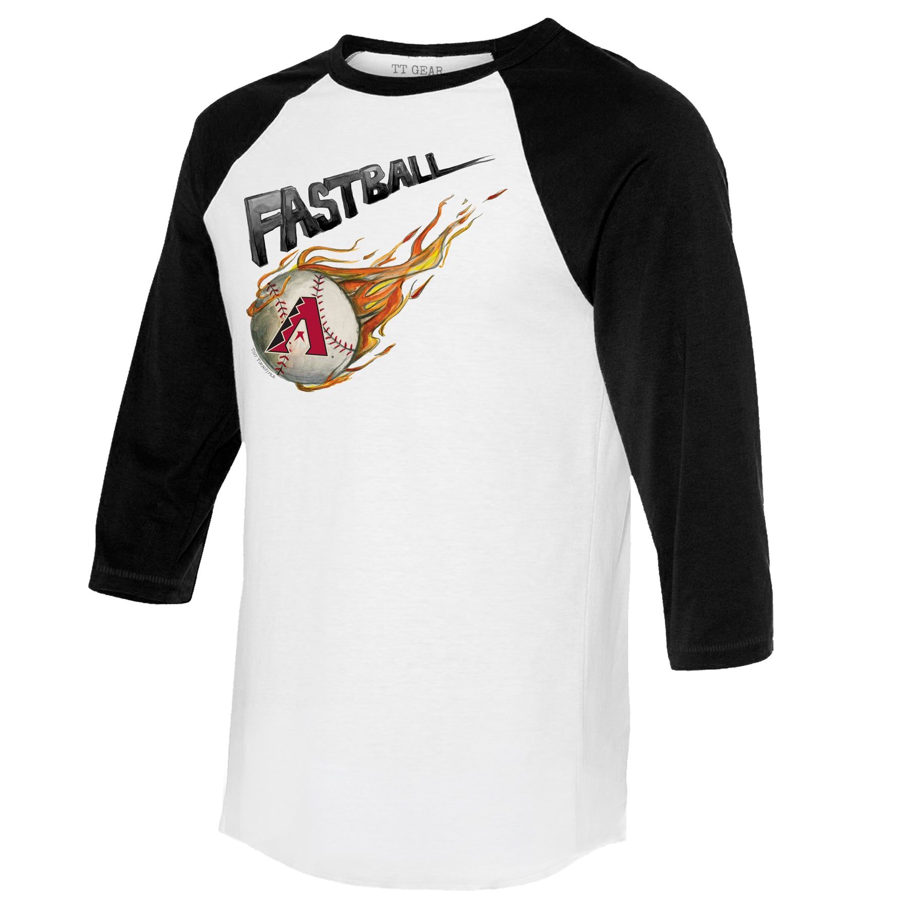Arizona Diamondbacks Fastball 3/4 Black Sleeve Raglan