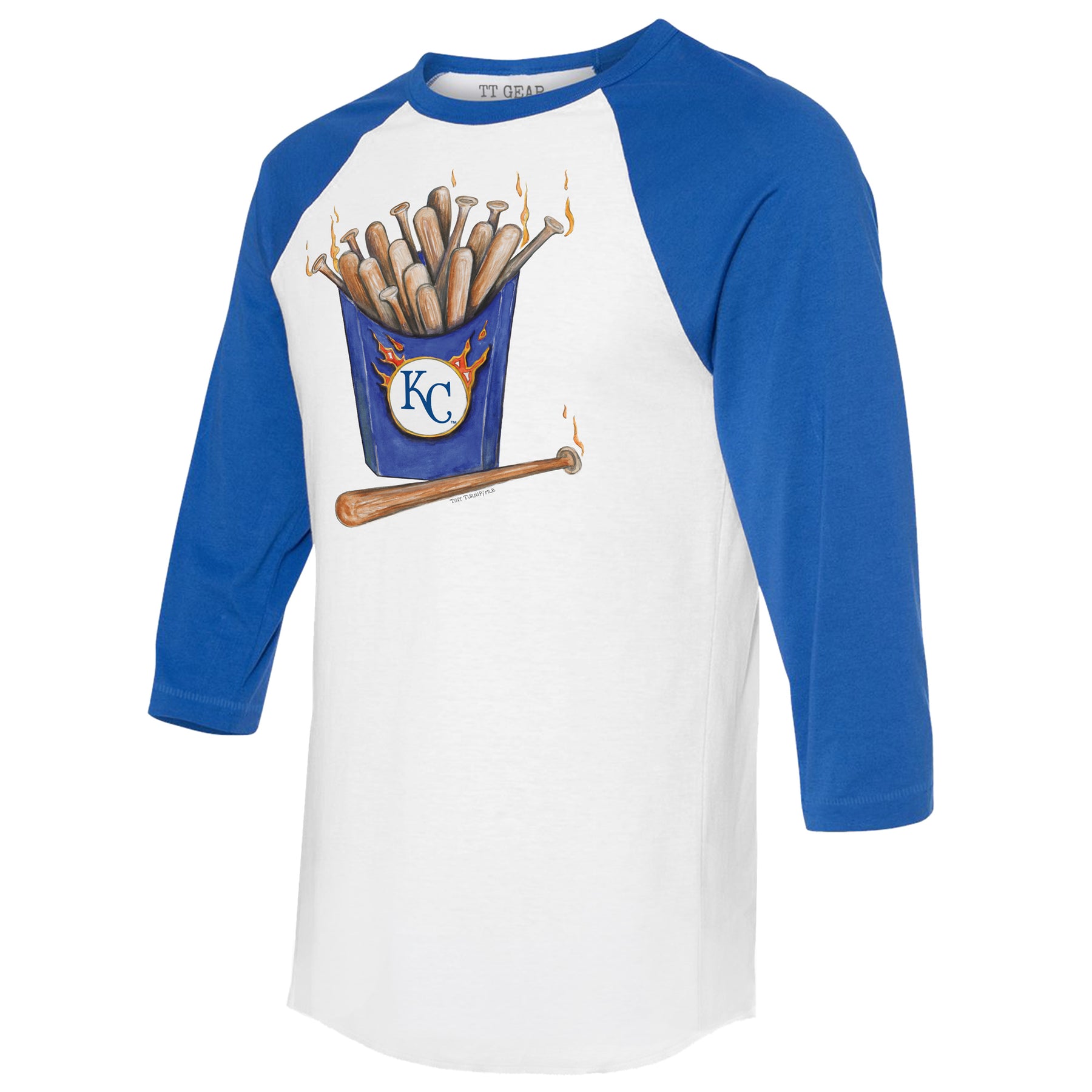Kansas City Royals Hot Bats 3/4 Royal Blue Sleeve Raglan