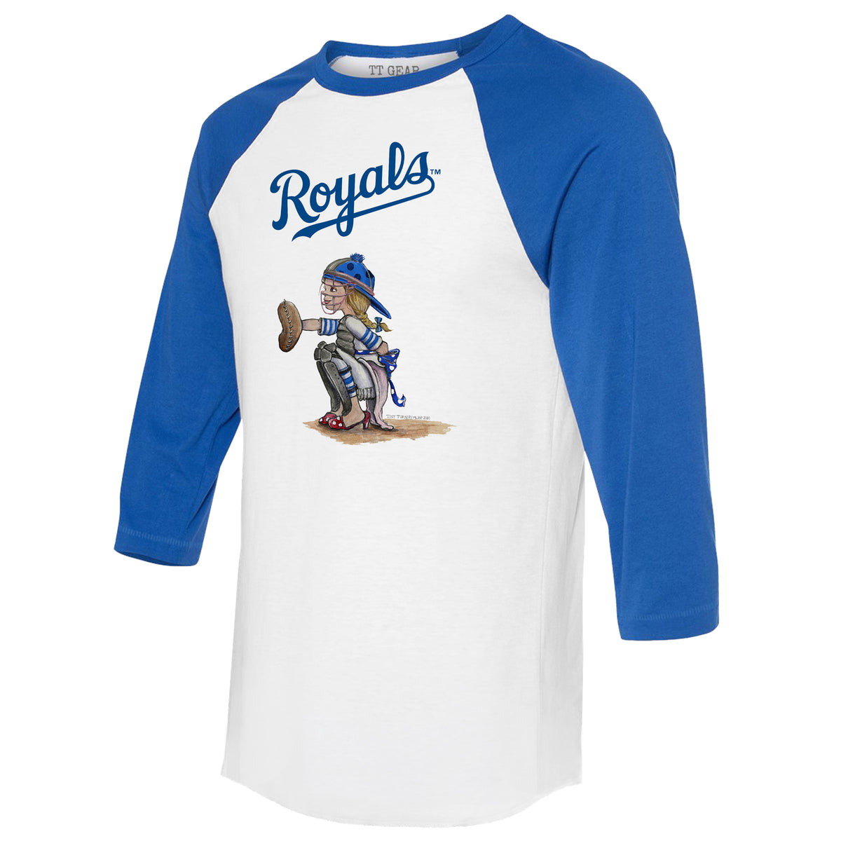 Kansas City Royals Kate the Catcher 3/4 Royal Blue Sleeve Raglan