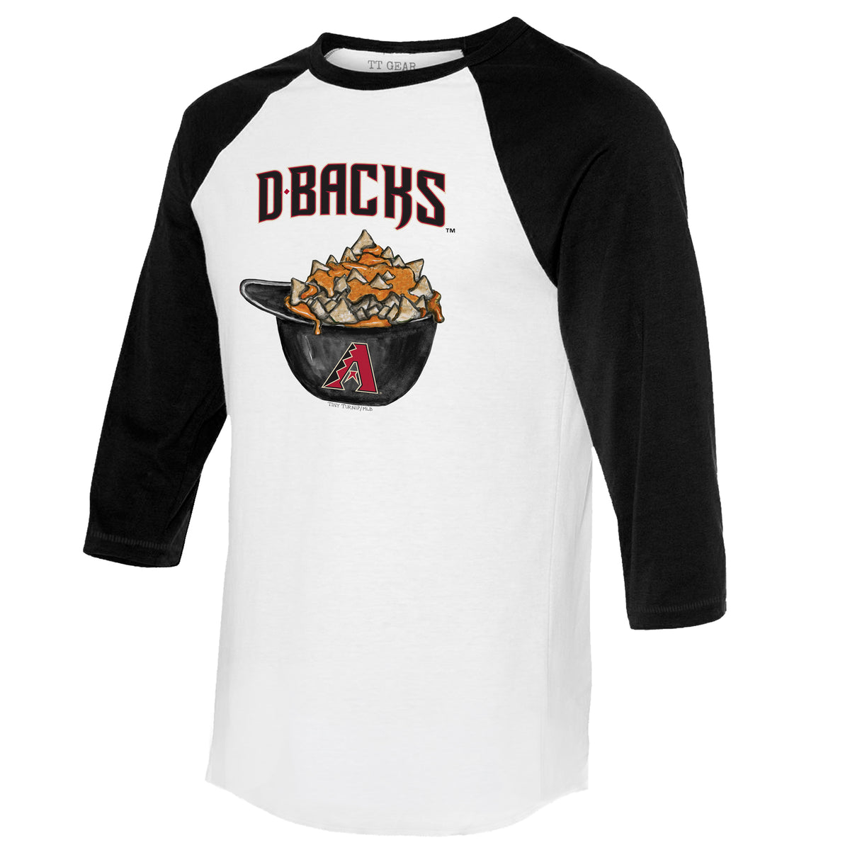 Arizona Diamondbacks Nacho Helmet 3/4 Black Sleeve Raglan