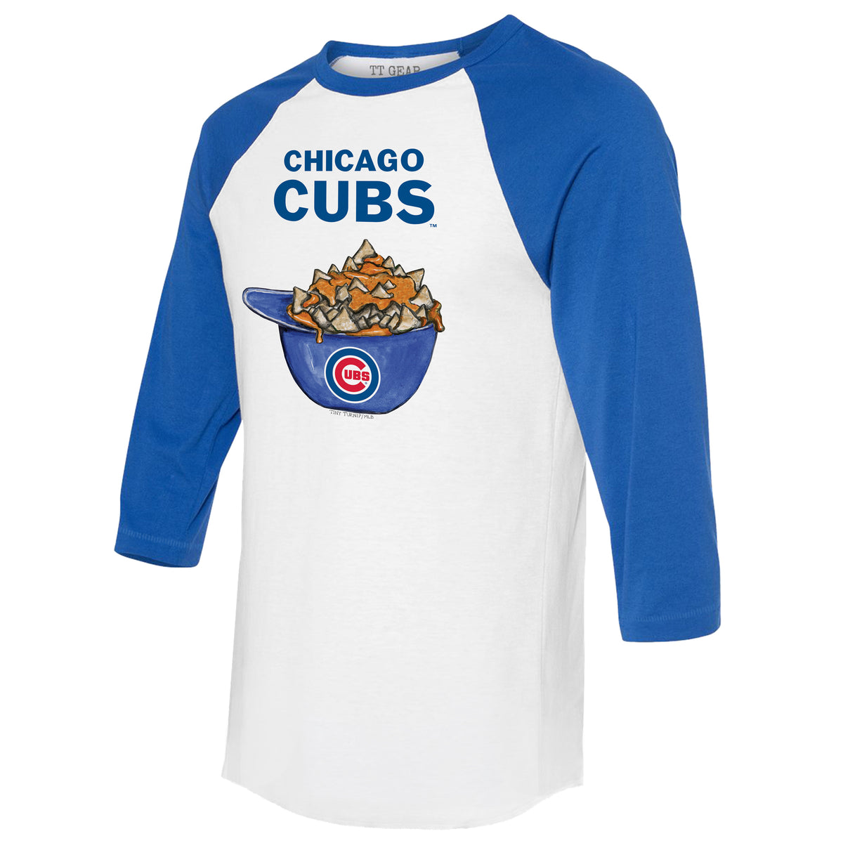 Chicago Cubs Nacho Helmet 3/4 Royal Blue Sleeve Raglan