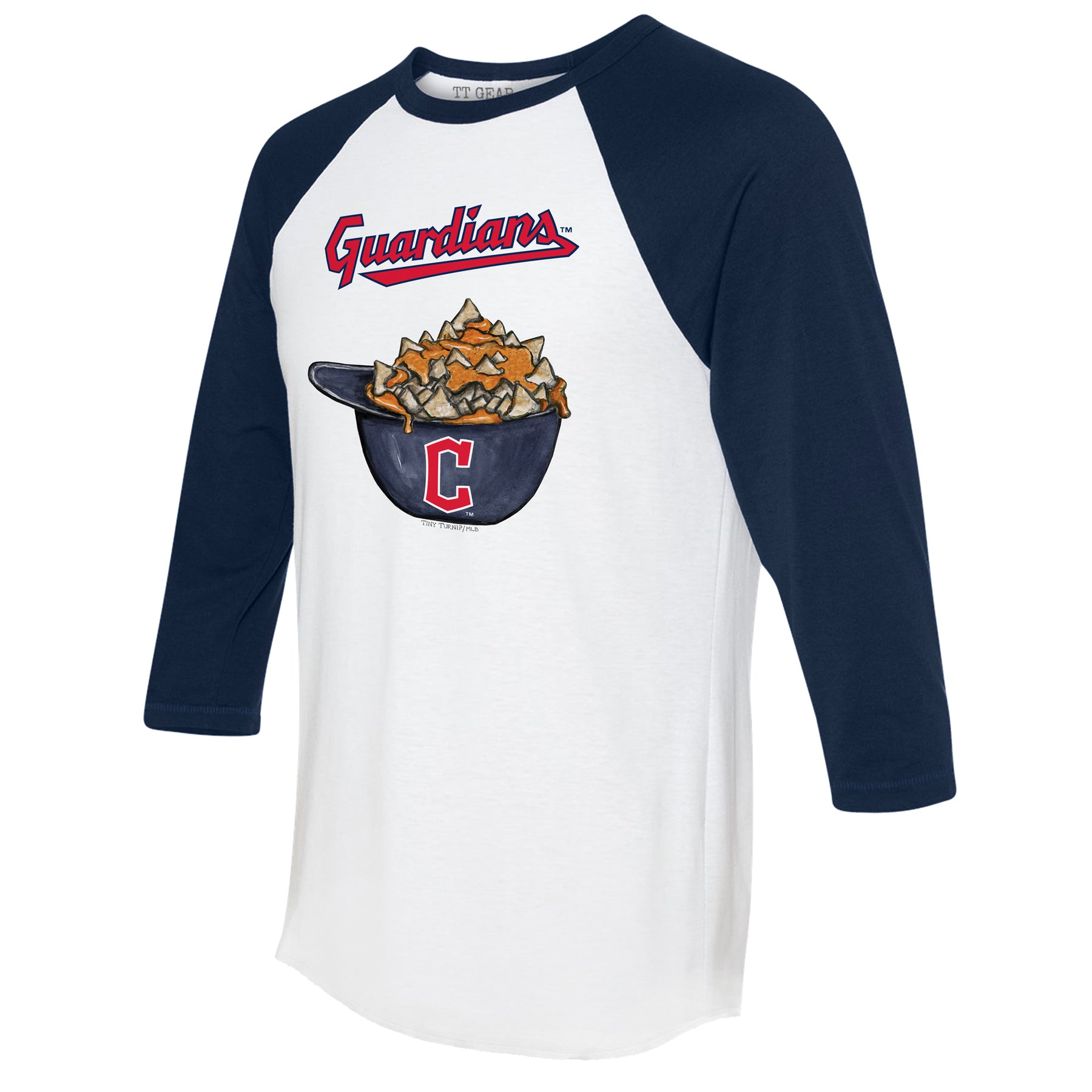 Cleveland Guardians Nacho Helmet 3/4 Navy Blue Sleeve Raglan