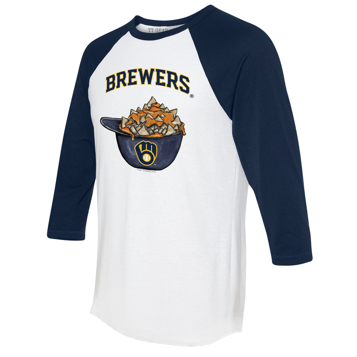 Milwaukee Brewers Nacho Helmet 3/4 Navy Blue Sleeve Raglan