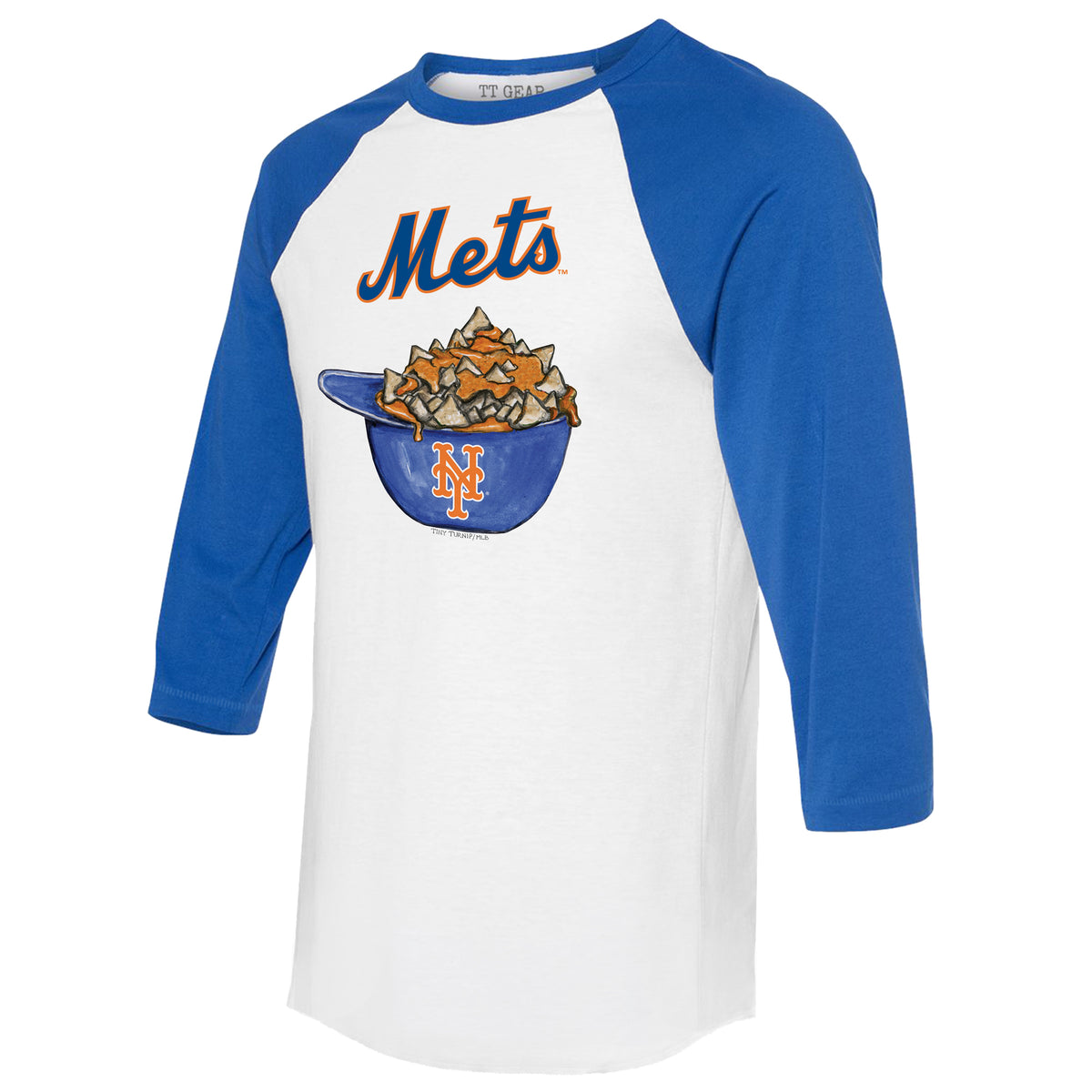 New York Mets Nacho Helmet 3/4 Royal Blue Sleeve Raglan