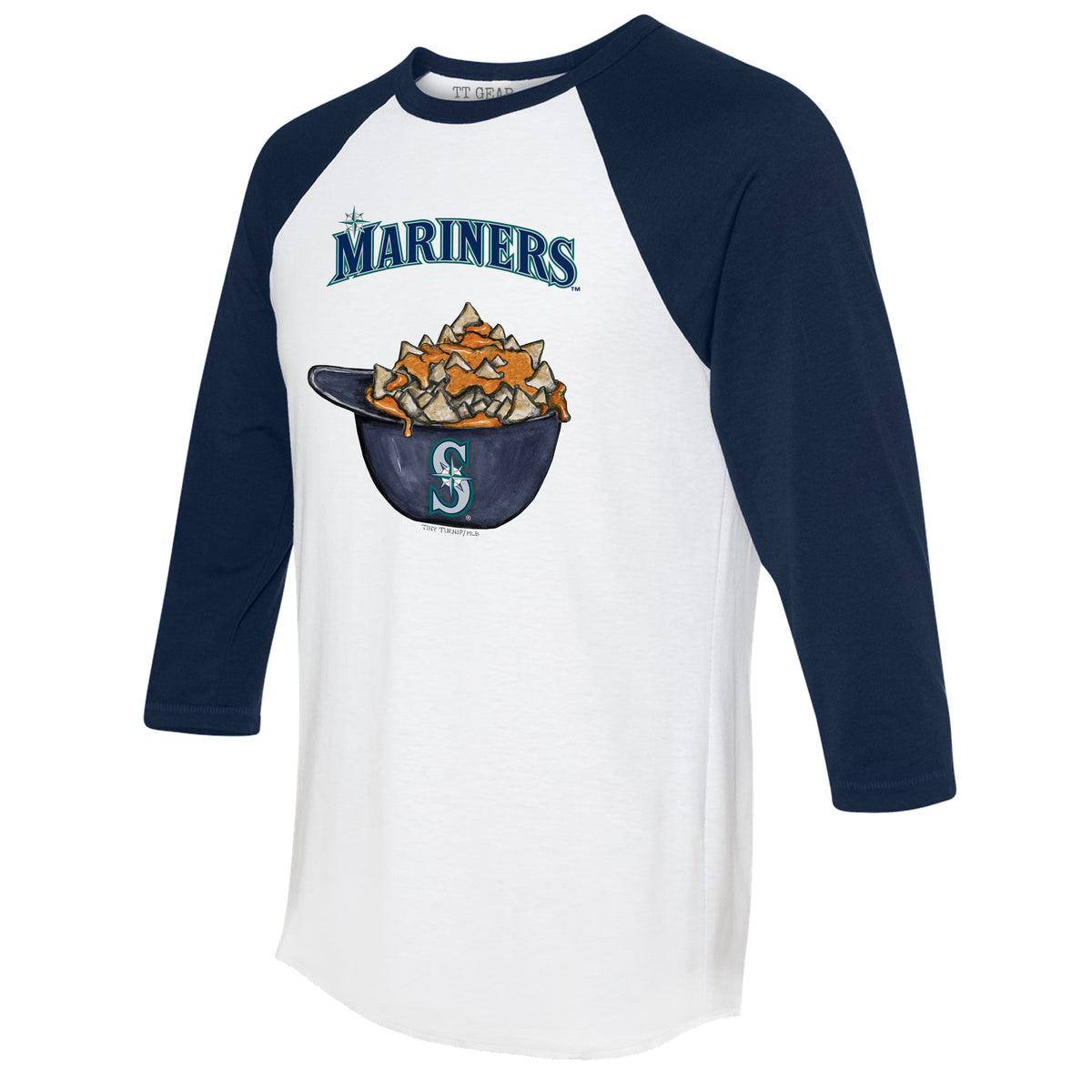Seattle Mariners Nacho Helmet 3/4 Navy Blue Sleeve Raglan
