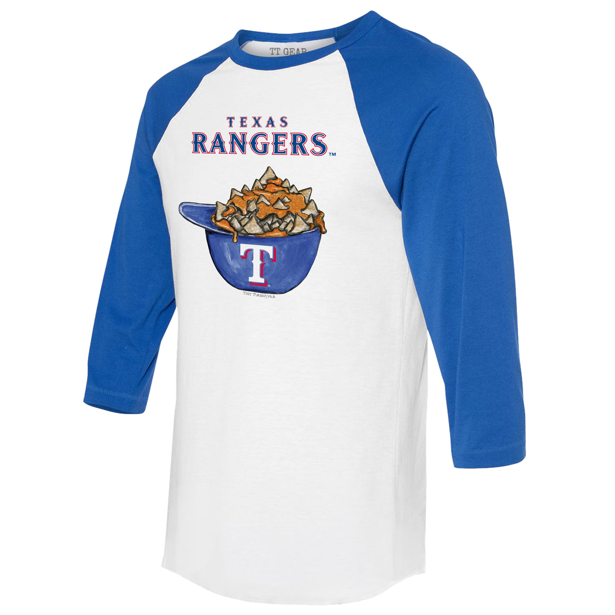 Texas Rangers Helmet 3/4 Royal Blue Sleeve Raglan