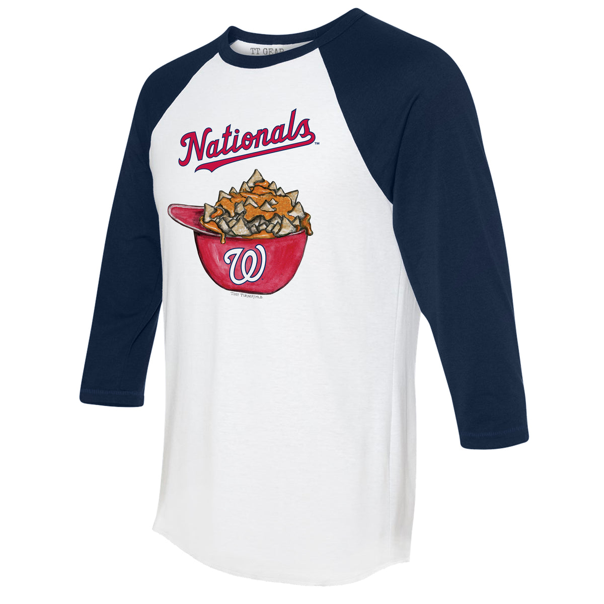Washington Nationals Helmet 3/4 Navy Blue Sleeve Raglan