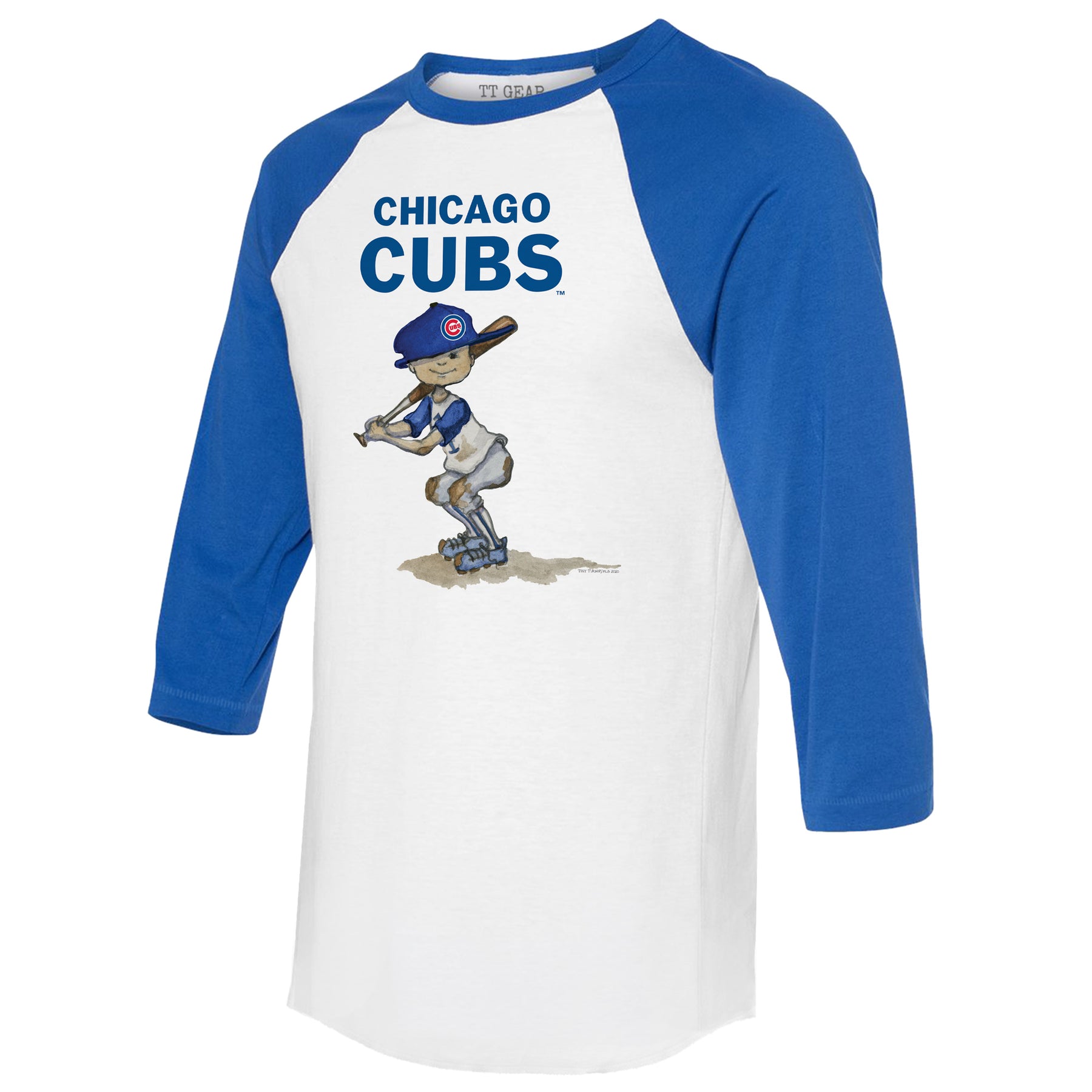 Chicago Cubs Slugger 3/4 Royal Blue Sleeve Raglan
